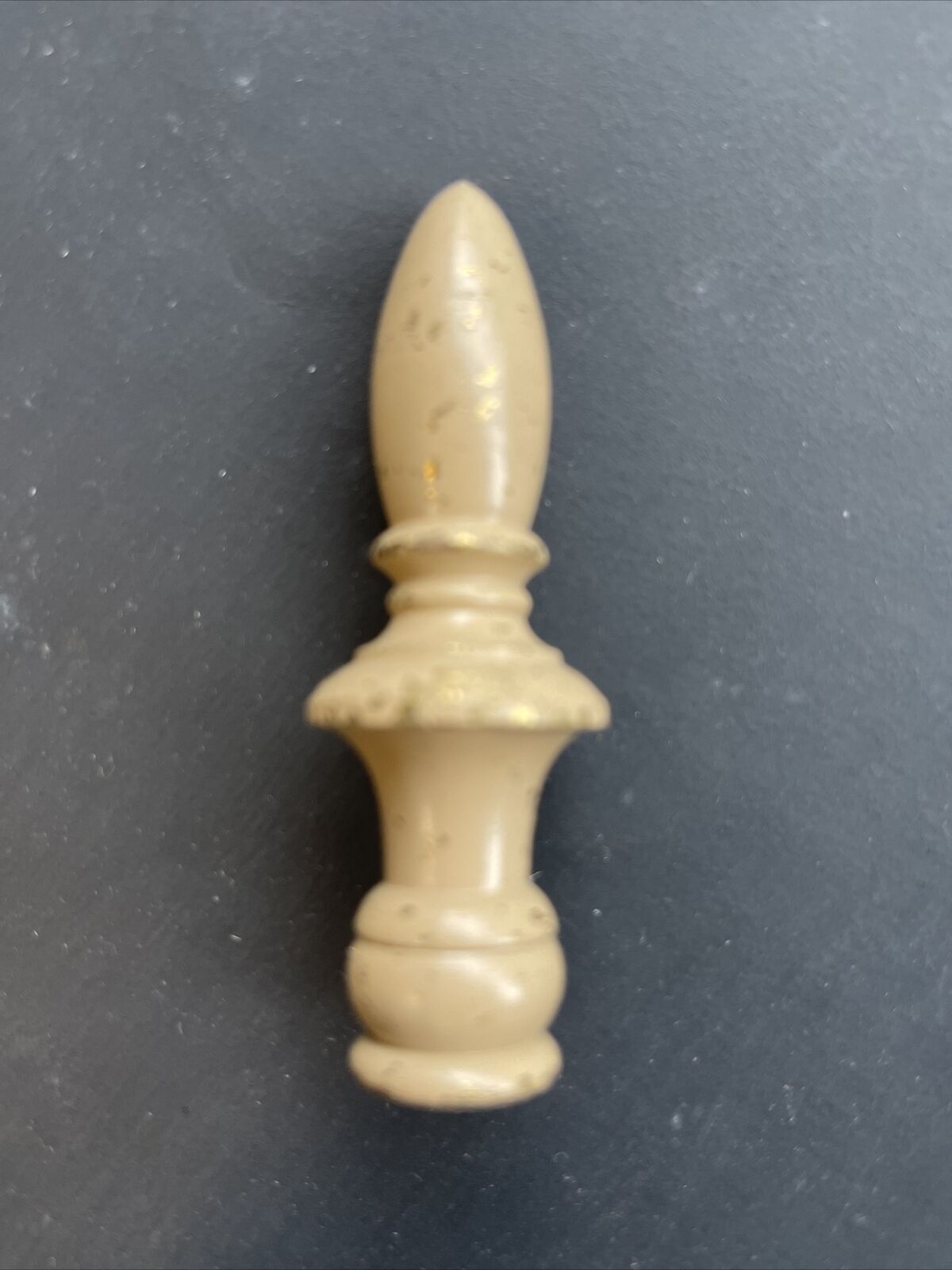 Antique  Solid Brass Classical Oval Urn Lamp Finial 3  Inches Tall (Painted)