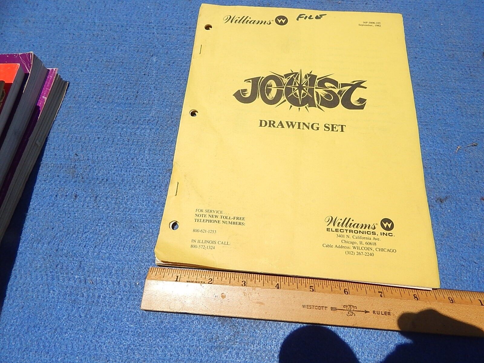 1982 Williams JOUST video game Drawing Set