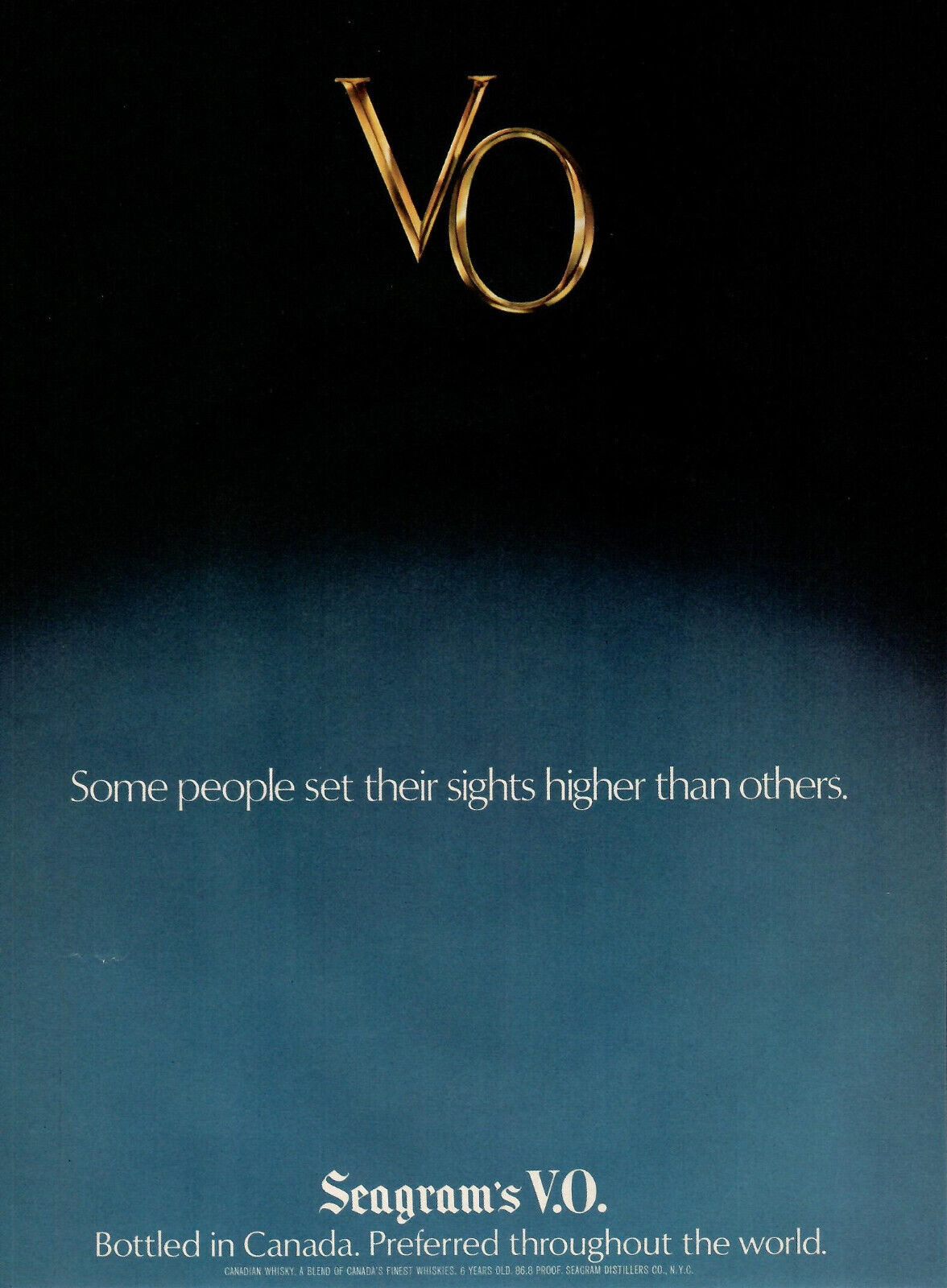 Vintage 1977 Seagram\'s VO print ad. 