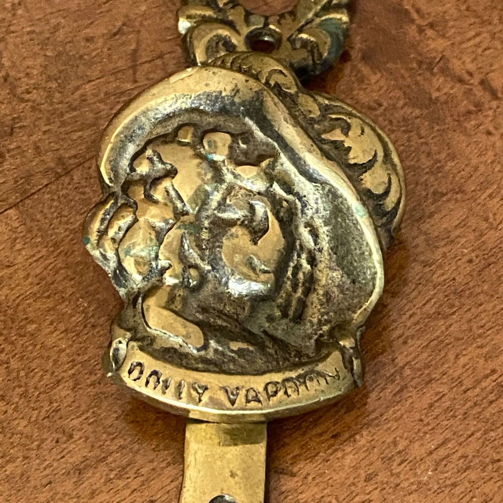 Vintage Brass Door Knocker Charles Dickens Character Dolly Varden 5 X 2”