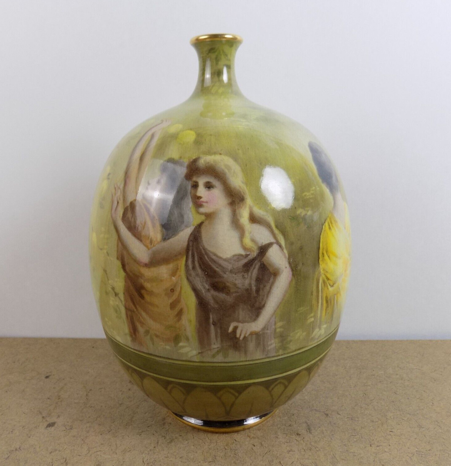 Antique Doulton Burslem Lucian Ware Vase by H.G. Theaker England