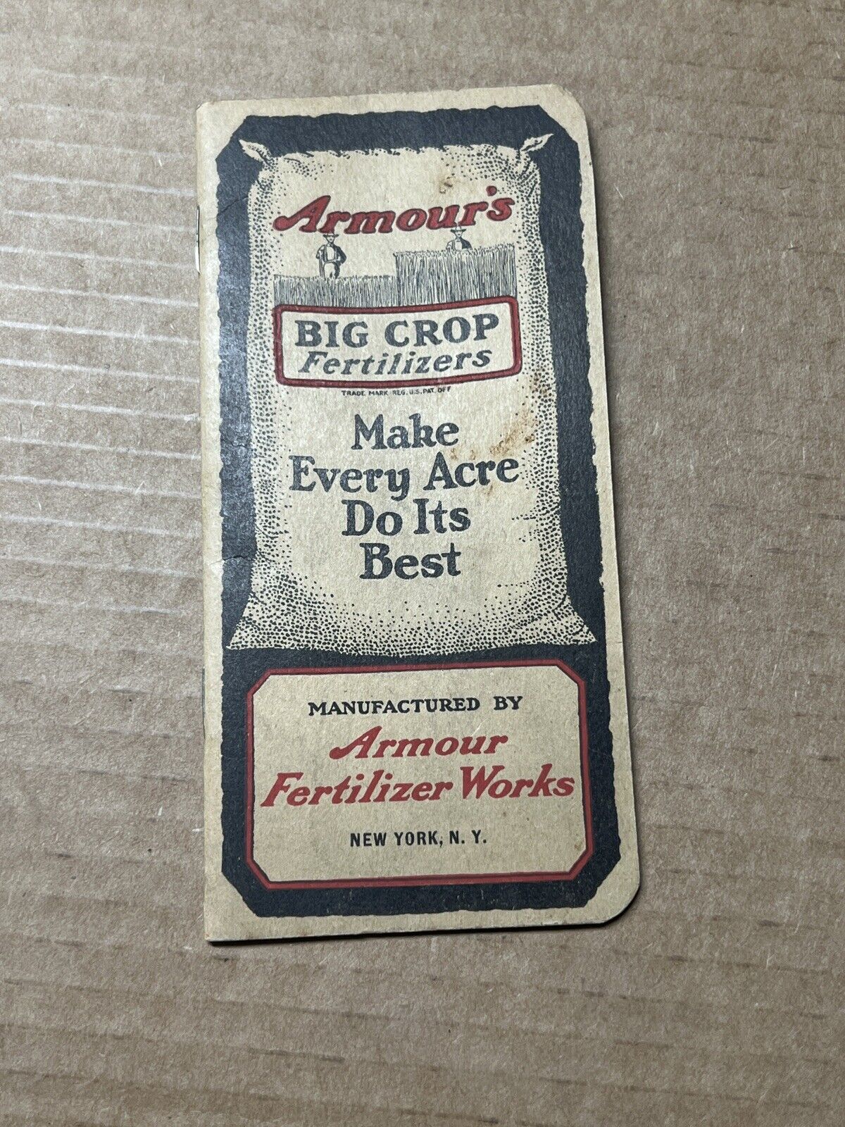 Vintage 1925 Armour’s Big Crop Fertilizers Advertising Notebook St. Louis, Mo