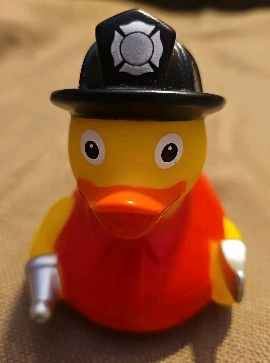 Firefighter Rubber Duck 3x4 inches