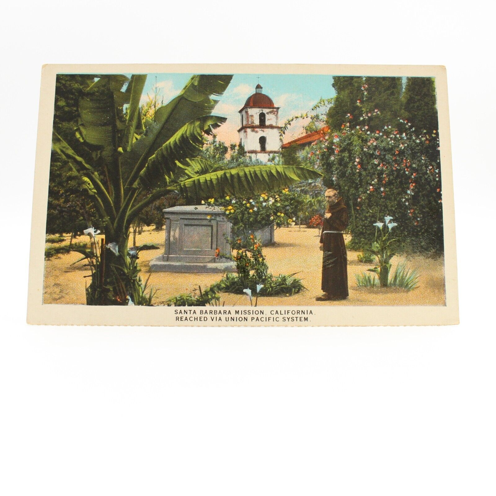 Postcard CA Santa Barbara Mission California Union Pacific Vintage Unposted
