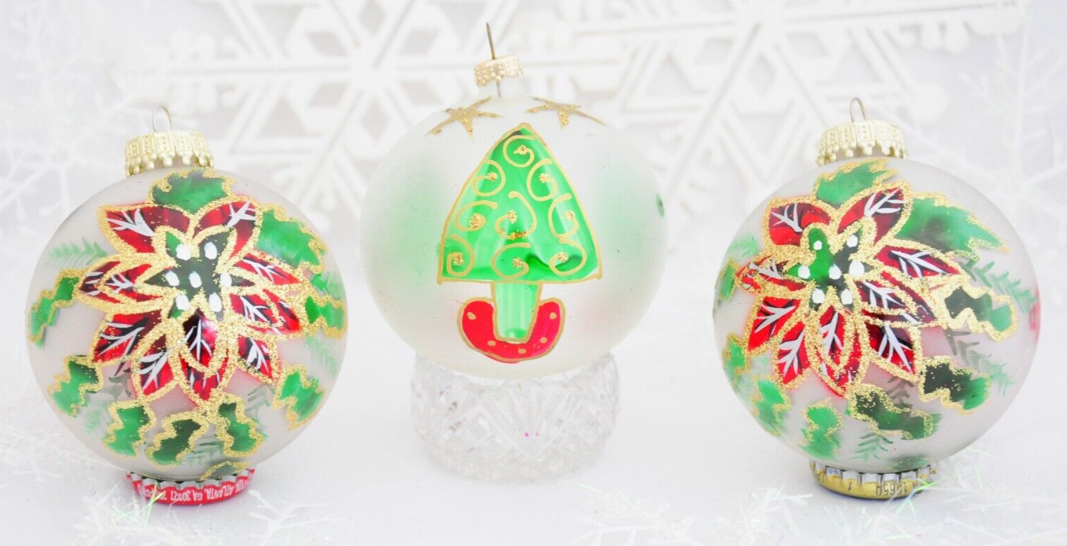 Frosted Glass And Plastic Christmas Ornament
