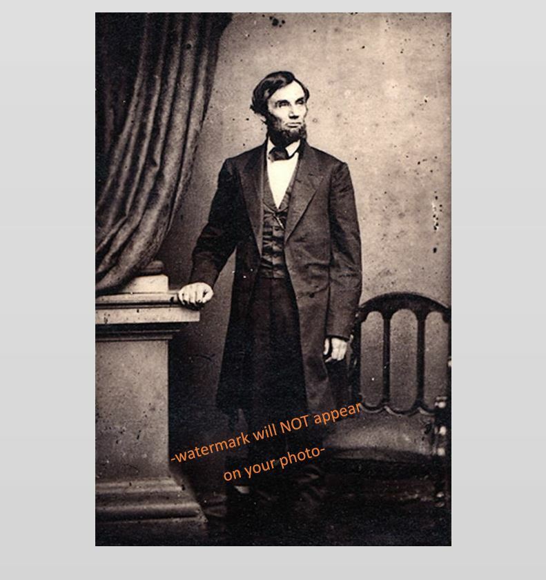1863 Abraham Lincoln PHOTO Rare Standing Portrait Civil War President