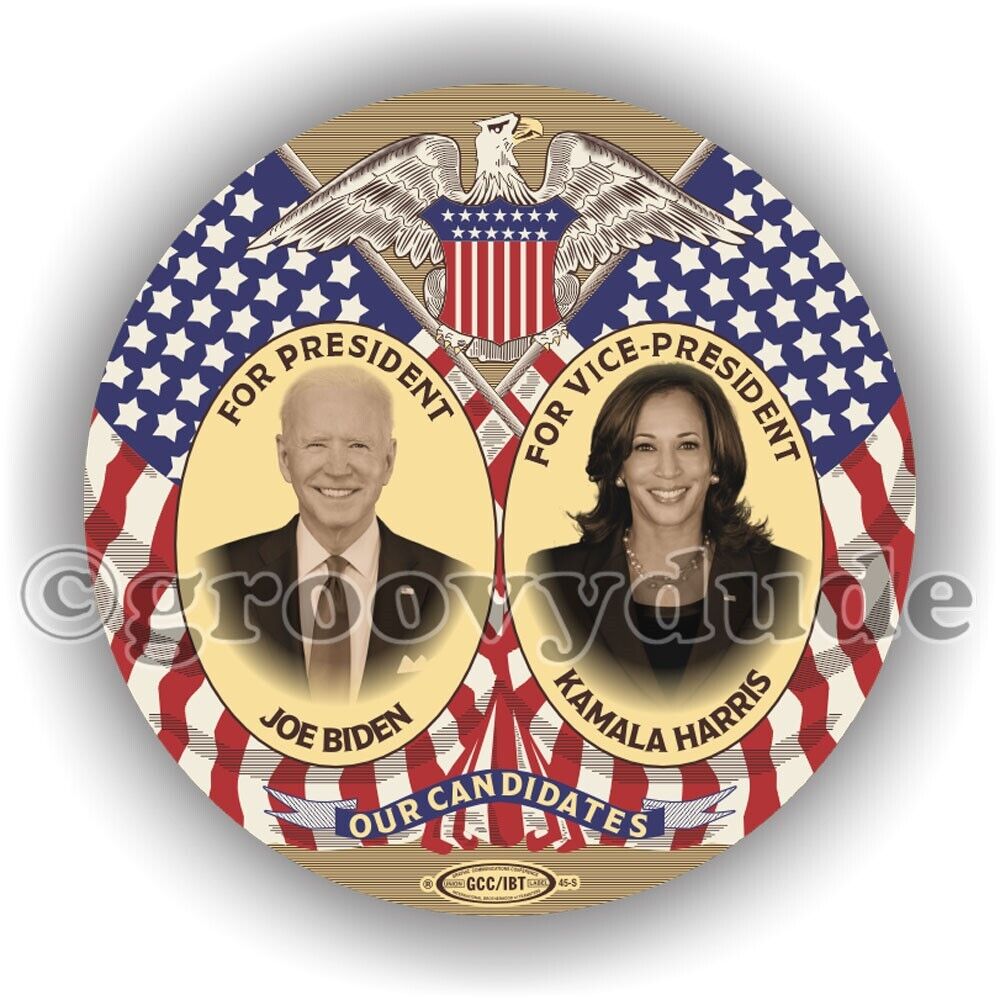 Vintage 2024 Joe Biden & Kamala Harris VP 2-1/4\