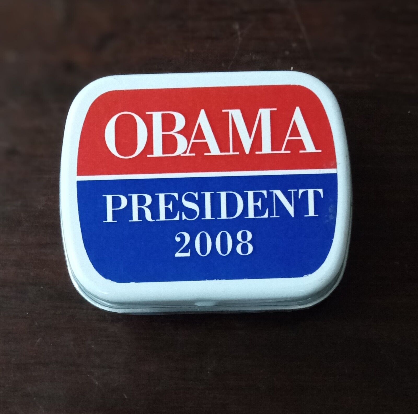 Rare US President Obama, 2008 Metal Tin Of Mints, Never Opened, Collectible 