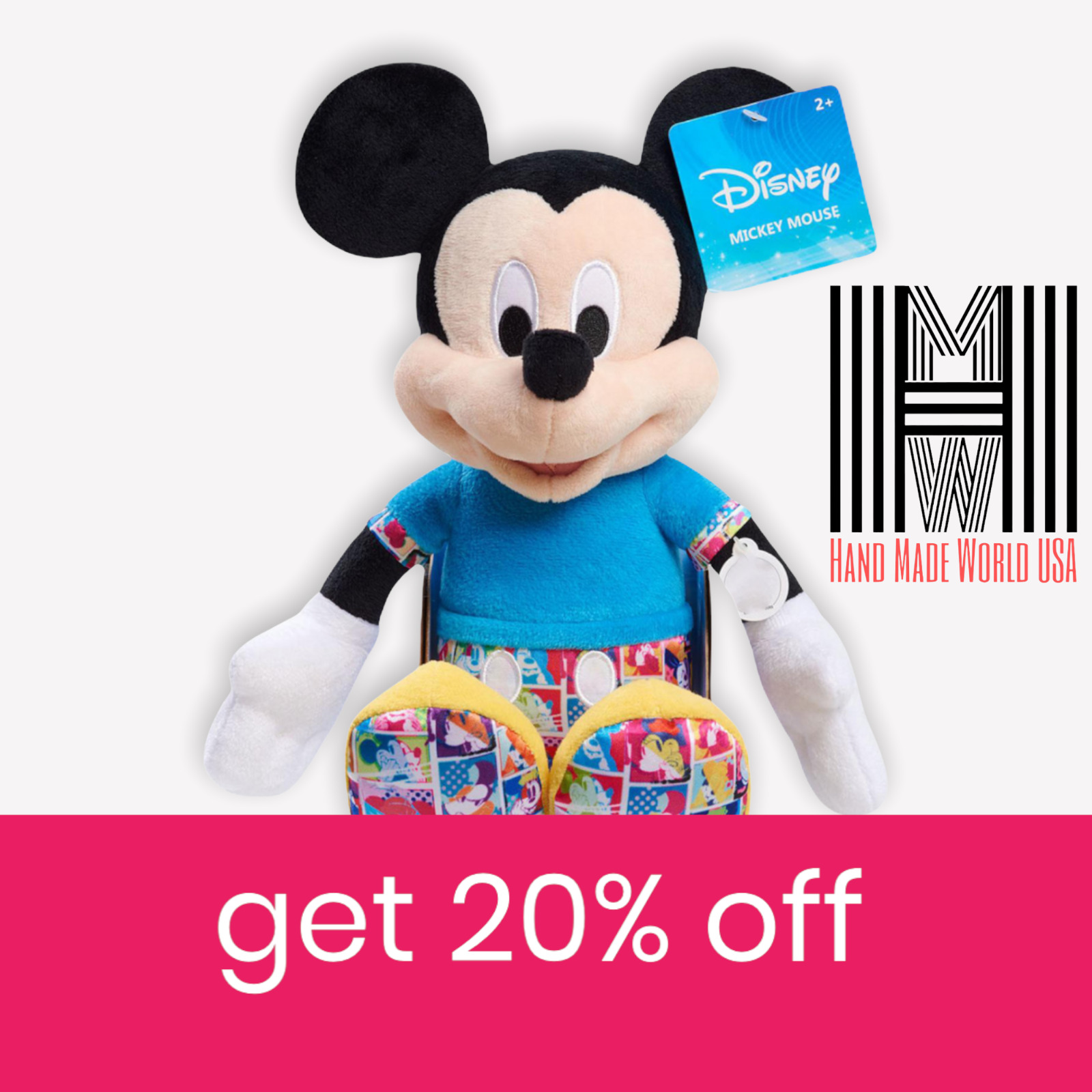 Iconic Cuddly Character  Disney Store Official Mickey Mouse