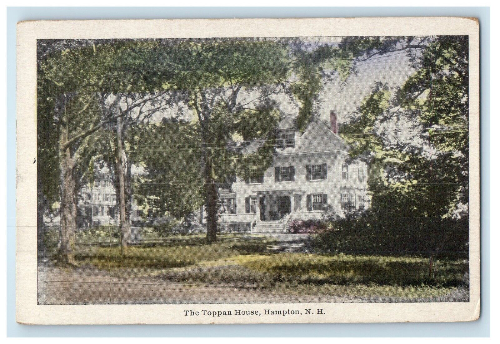 c1910's The Toppan House Scene Street Hampton New Hampshire NH Antique Postcard