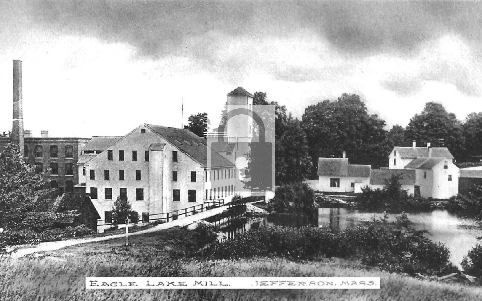 Eagle Lake Mill Jefferson Massachusetts MA Reprint Postcard