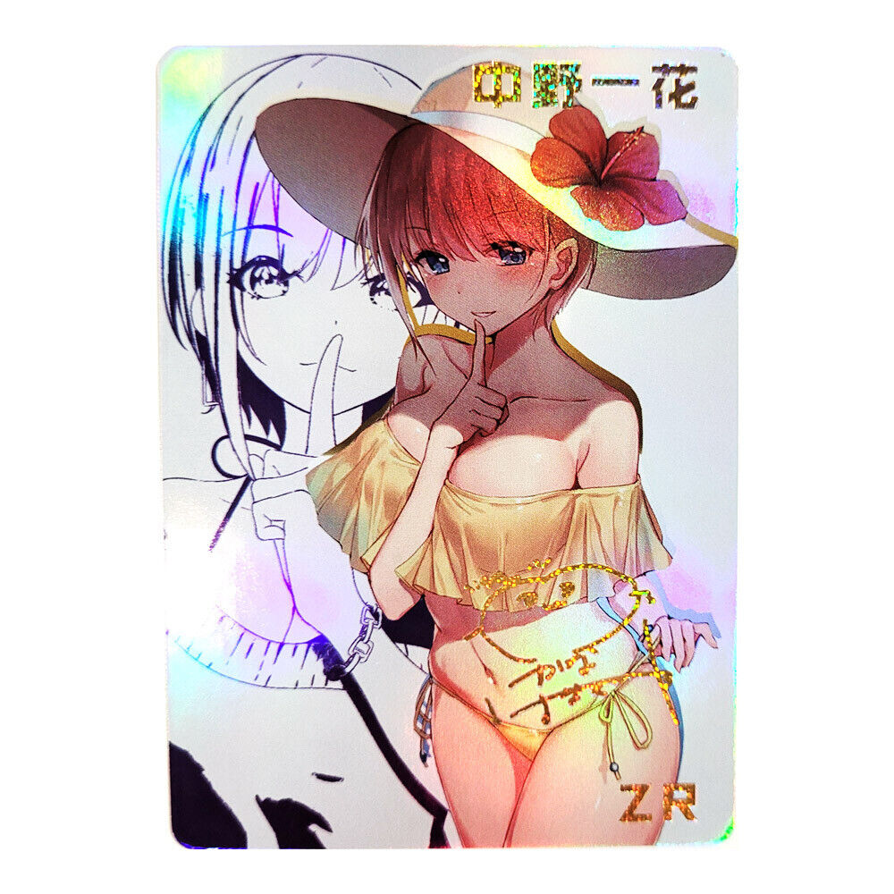 Doujin Art Waifu Anime Holo Foil ACG Card - ZR Signature Quintuplets Ichika