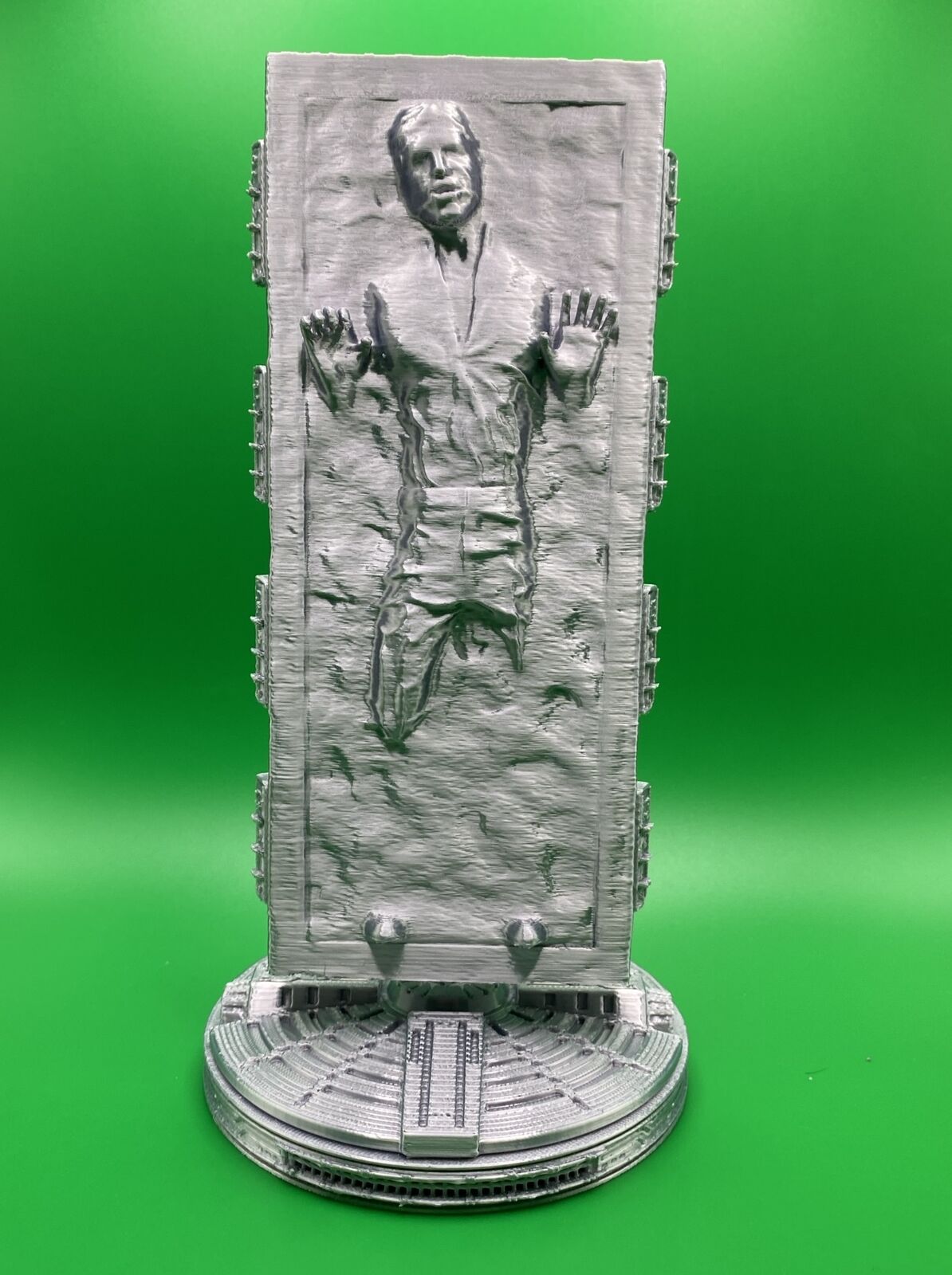 Han Solo in Carbonite 3D Printed Star Wars | Plastic Filament | 7 Inches Tall