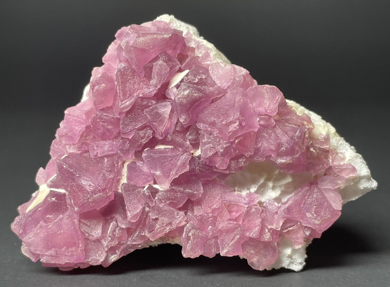 Pink Octahedral Fluorite - 7.2 cm - Navidad Mine, Durango, Mexico