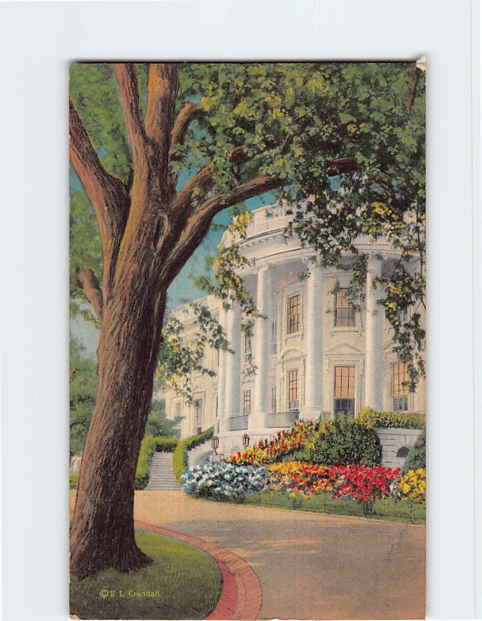 Postcard White House South Porch and President's Garden Washington DC