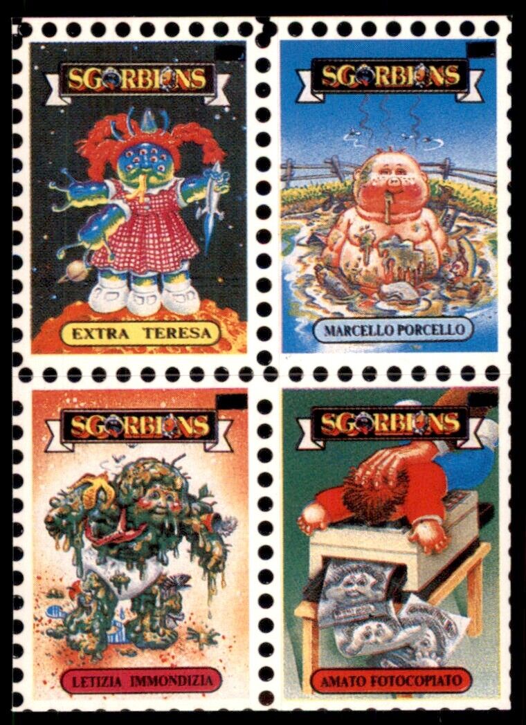 1989 Mitici Sgorbions Italian Garbage Pail Kids 4 - Way \