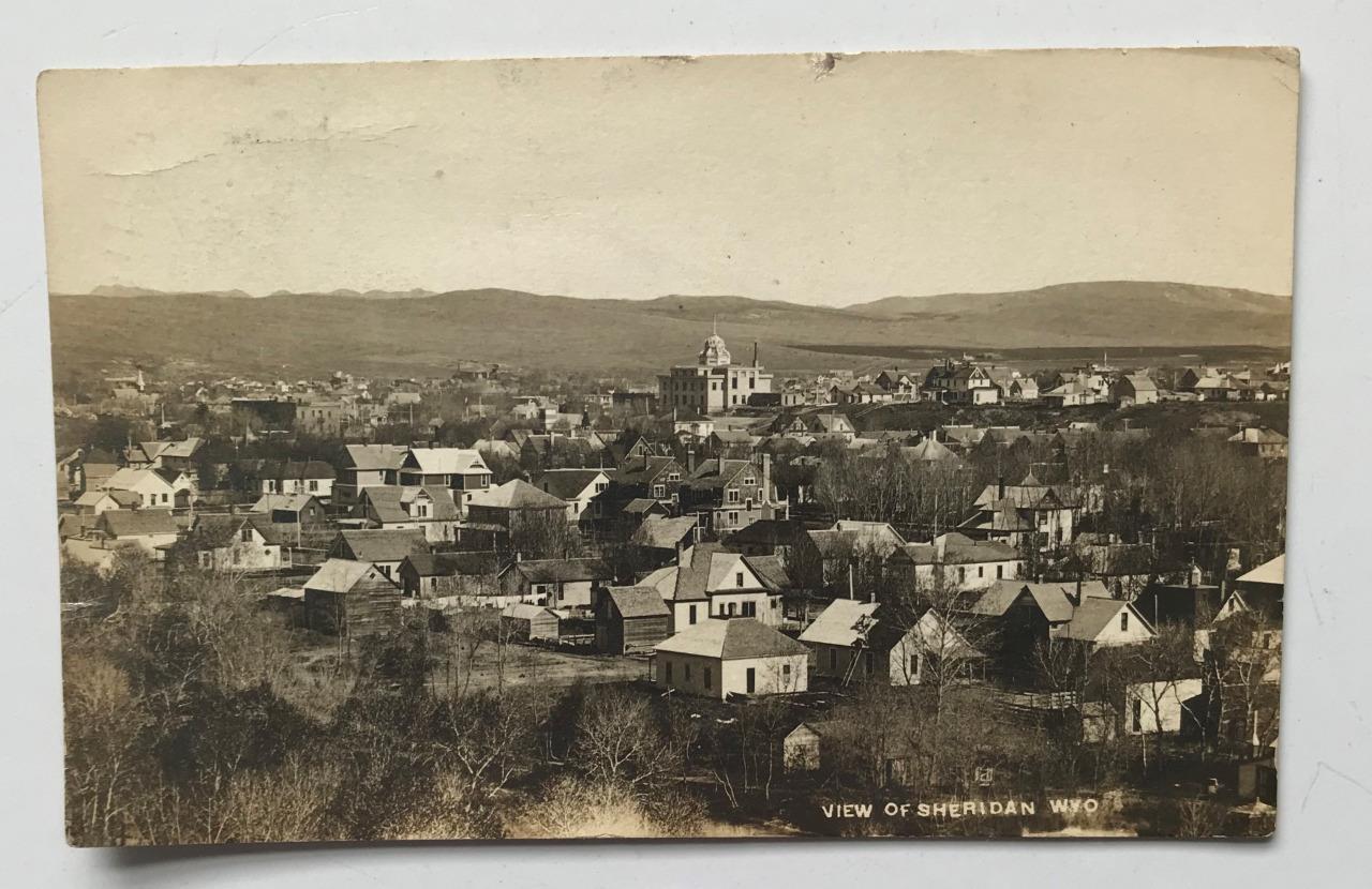 Early Vintage RPPC Postcard 1911 Sheridan Wyoming Used
