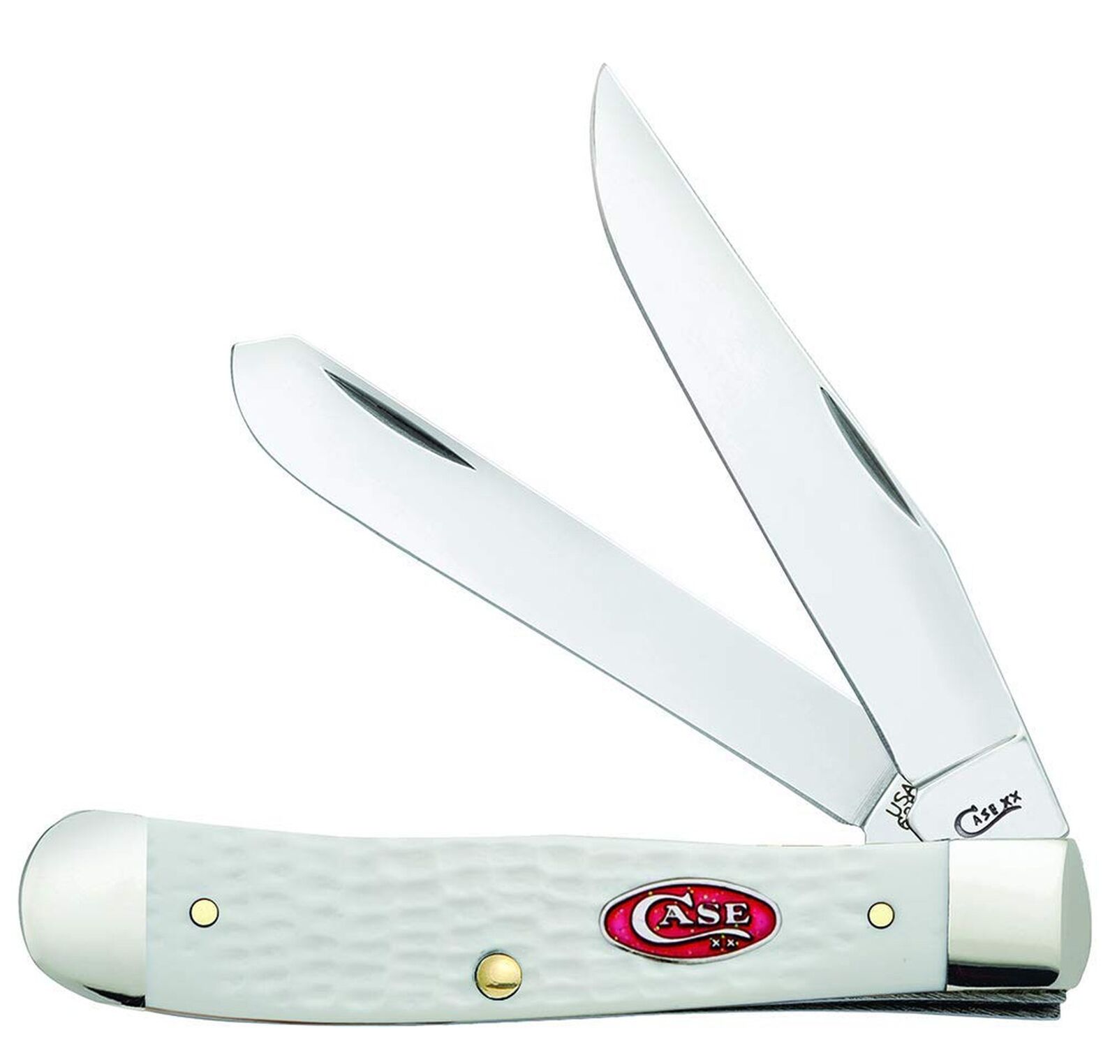 Case WR XX Pocket Knife Sparxx White Jigged Synthetic Trapper Item #60182 - (...