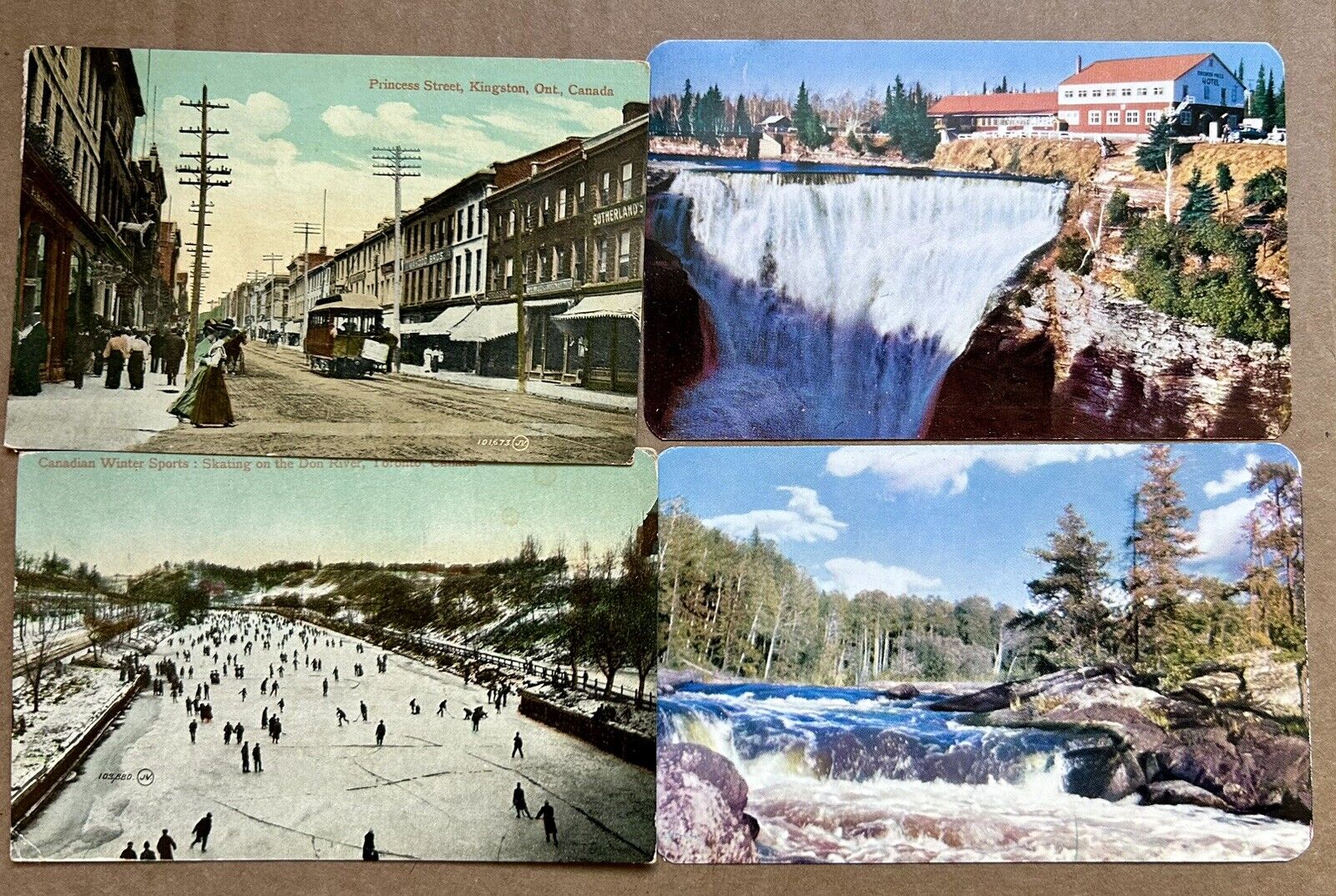 Lot Of 4 Ontario Canada Vintage Postcards.