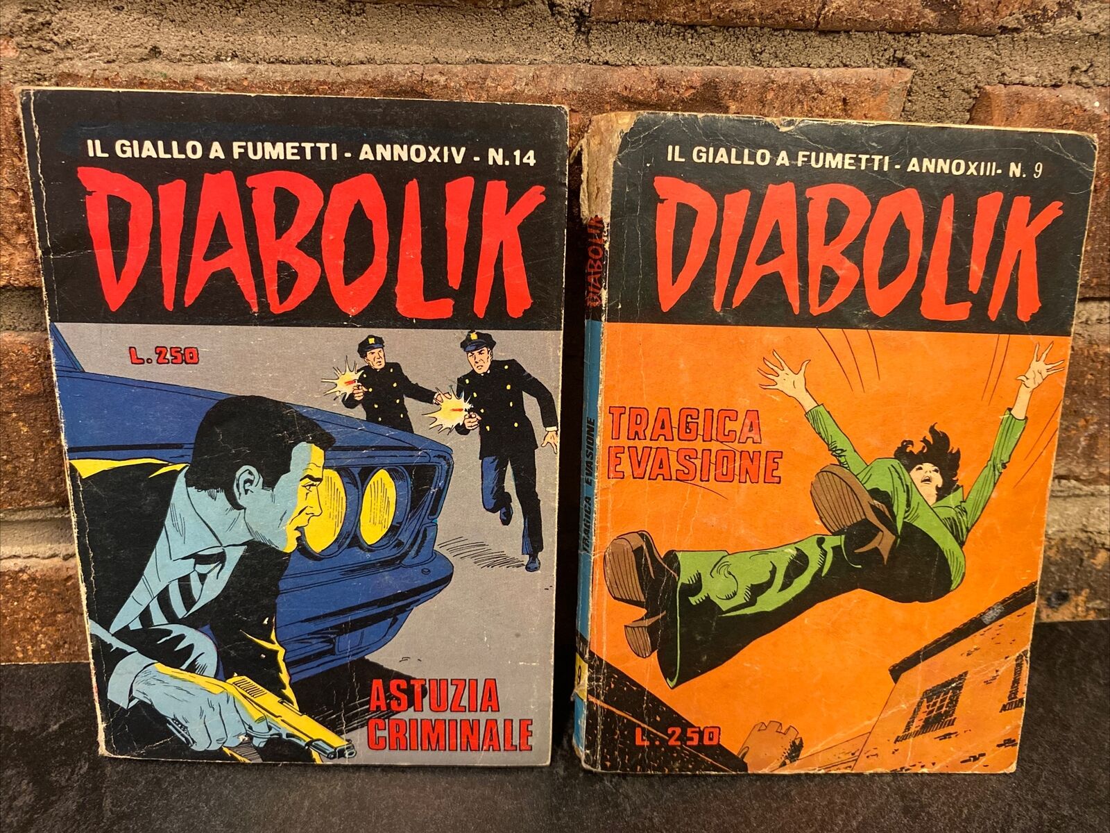 Lot Of 2 Vintage “Diabolik” Italian Comic Digest Series- See Pics 