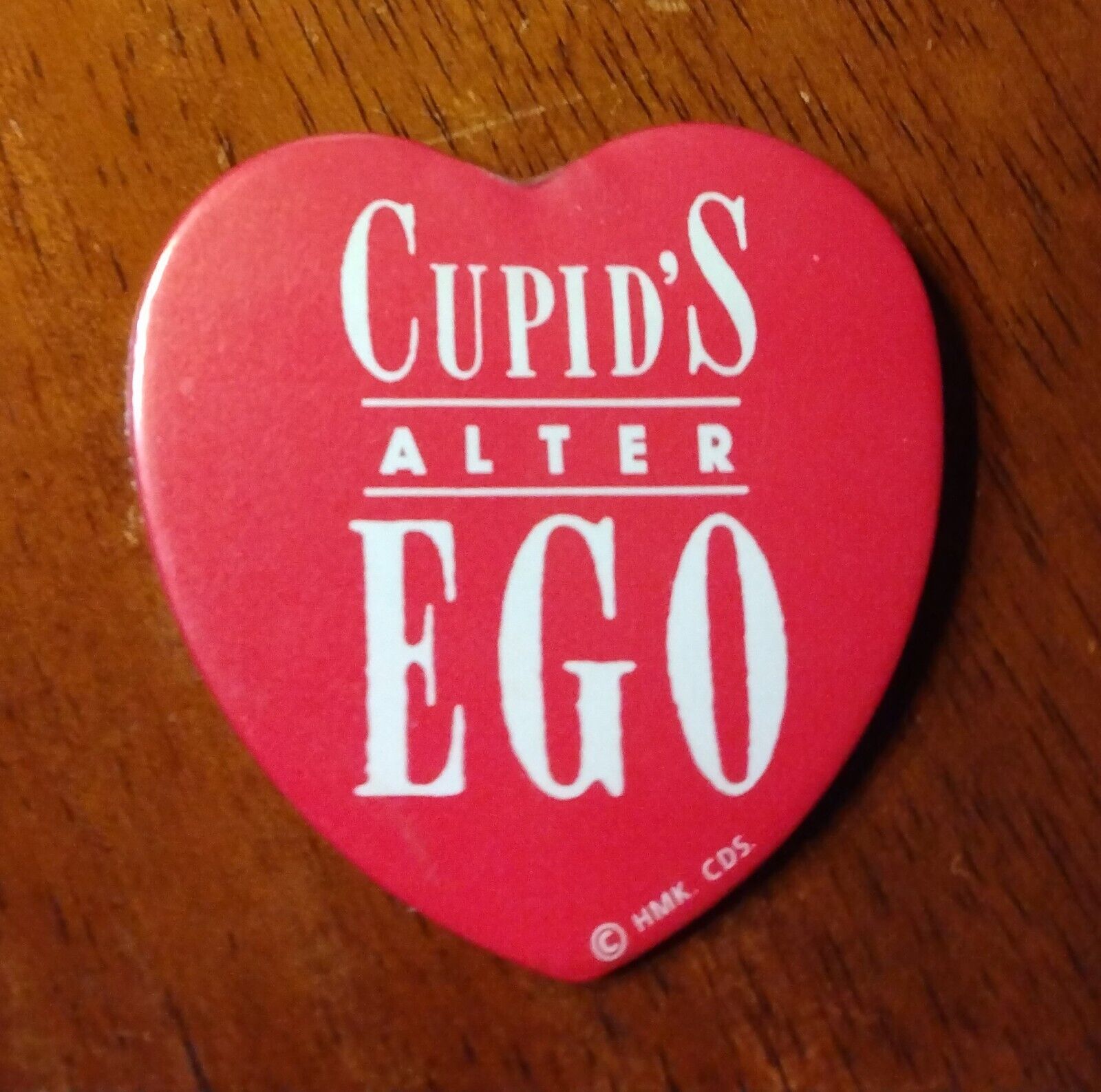 Vintage Hallmark Valentine\'s Day Cupid\'s Alter Ego Heart Button Pin