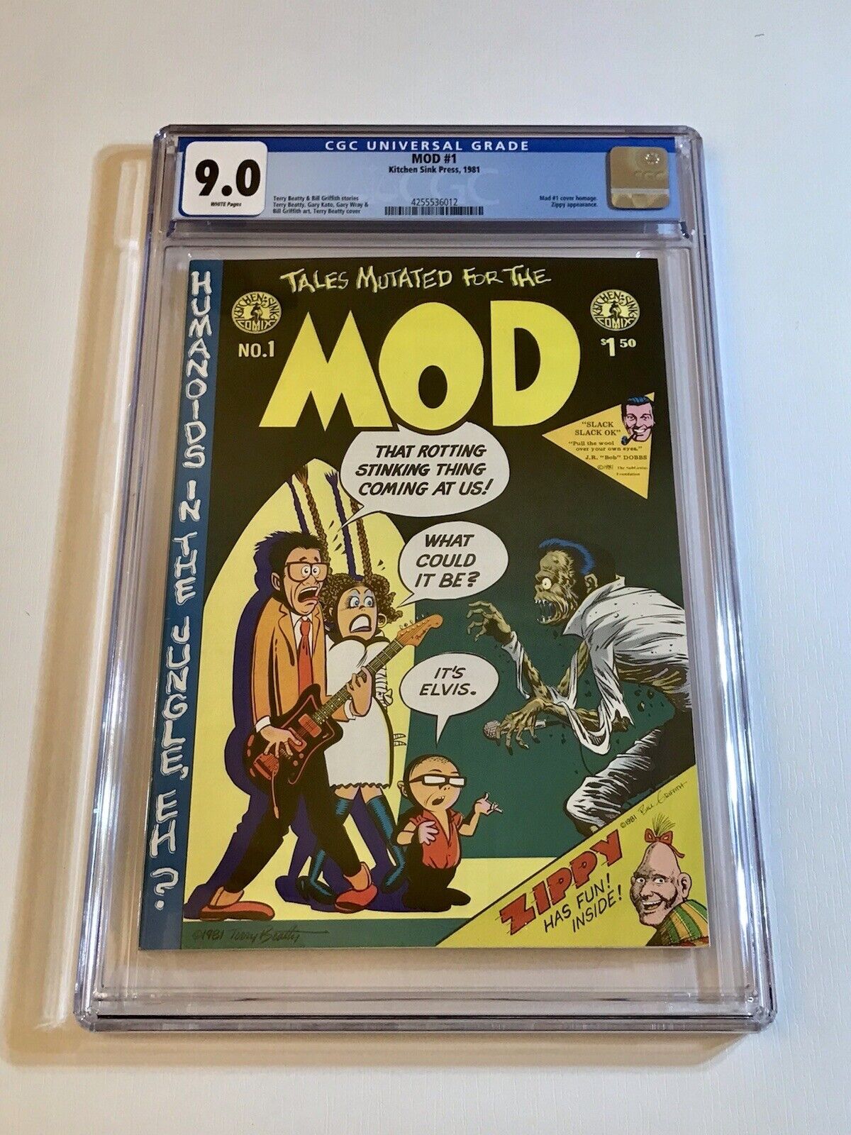 1981 KITCHEN SINK TALES MUTATED FOR THE MOD #1 MAD #1 COVER HOMAGE EC CGC 9.0 WP
