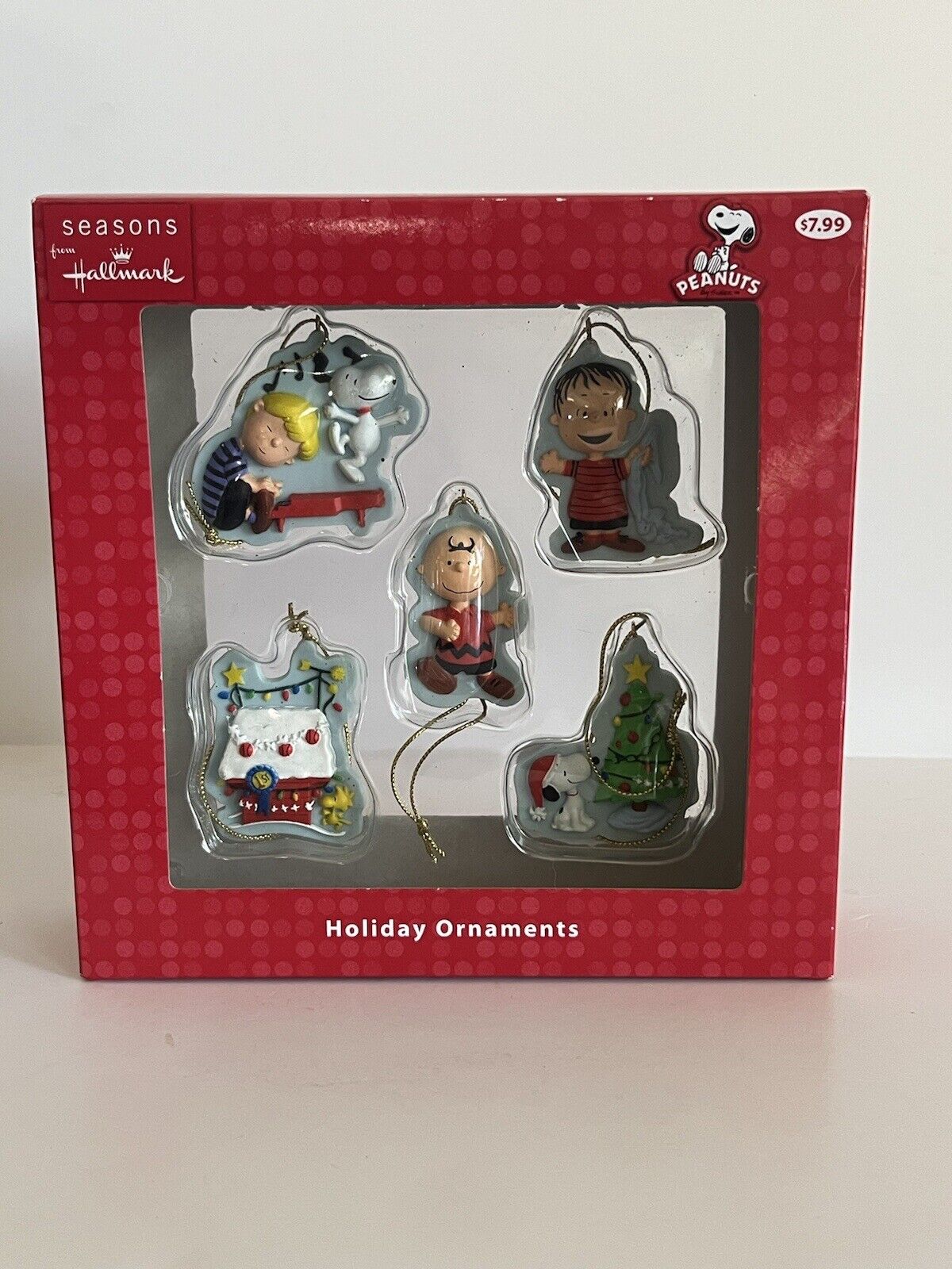 Hallmark Peanuts Set of 5 Holiday Ornaments Snoopy, Woodstock, Linus & Charlie 