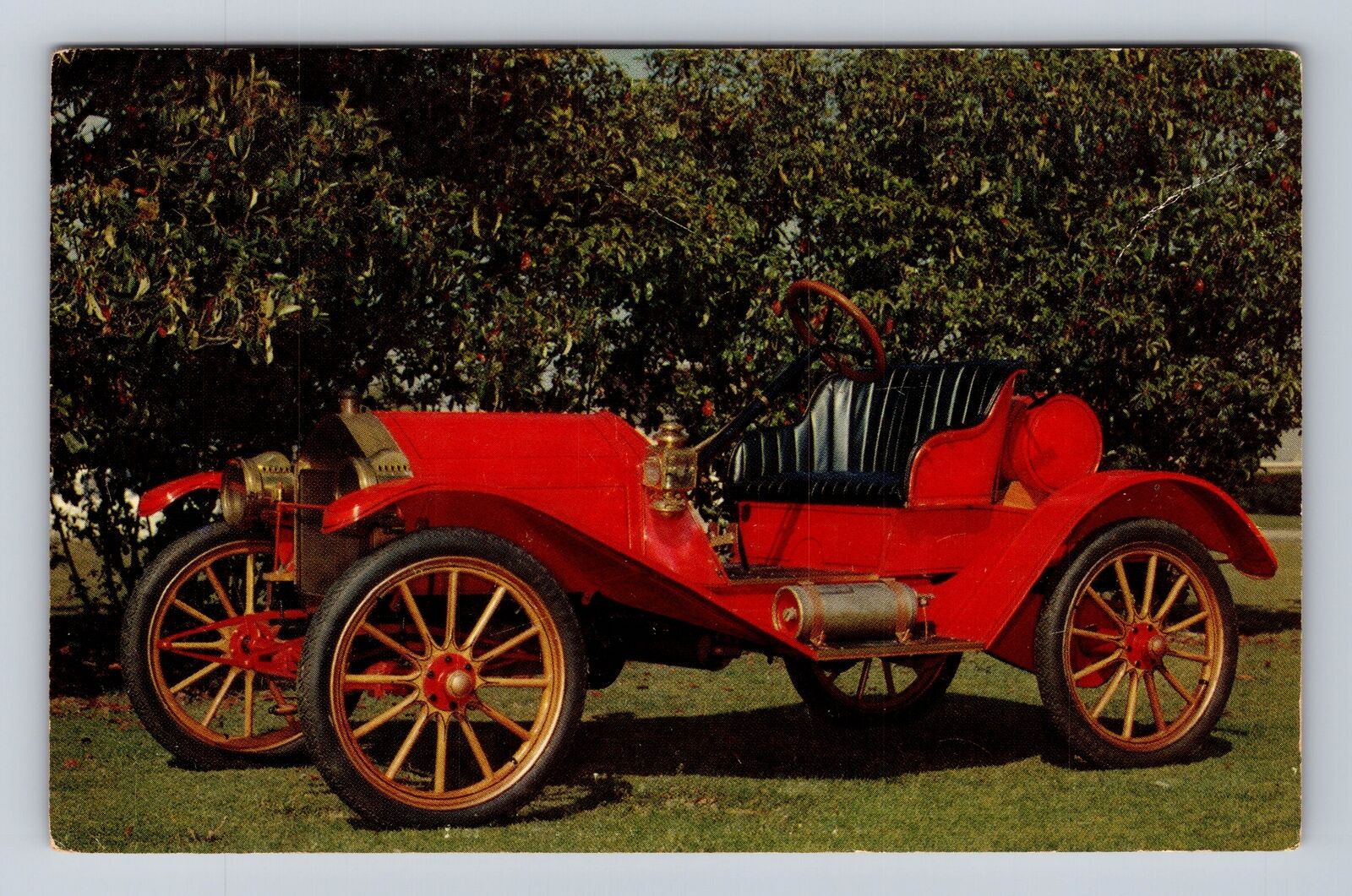 Elyria OH-Ohio, 1910 Metz 23 Horsepower, Chev Advertising, Vintage Postcard