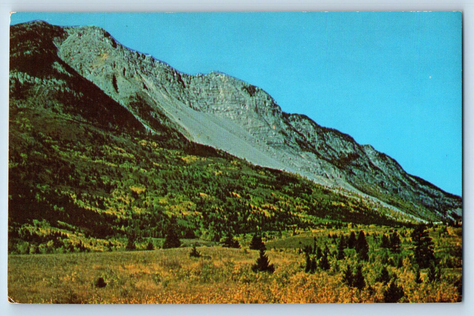 Frank Alberta Canada Postcard Turtle Mountain & Frank Slide c1960's Vintage
