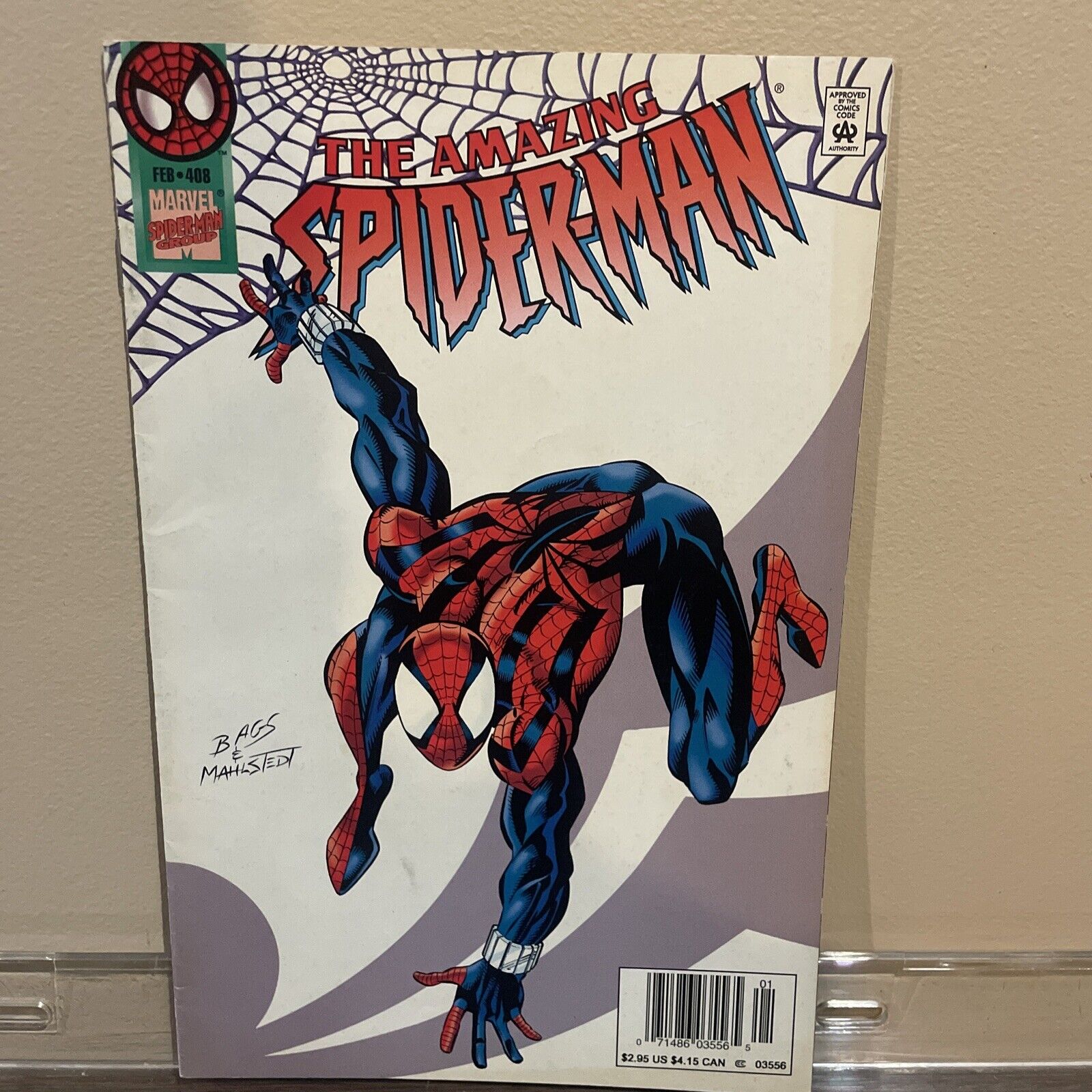 Amazing Spider-Man 408 Bagley Canadian Variant Ramones Rare Newsstand