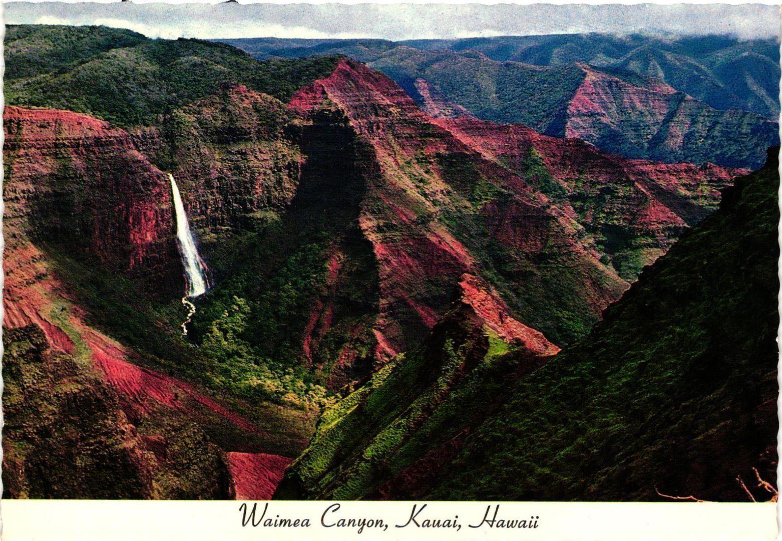 Vintage Postcard 4x6- Waimea Canyon, Kauai, Hawaii
