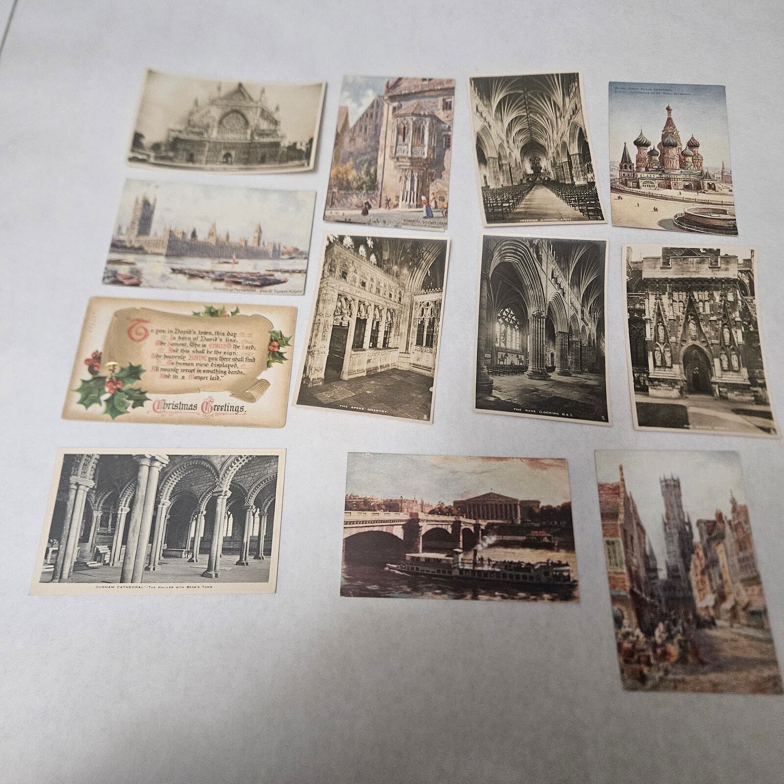 Tuck\'s Postcards Lot of 13 from multiple foreign countries most topographical