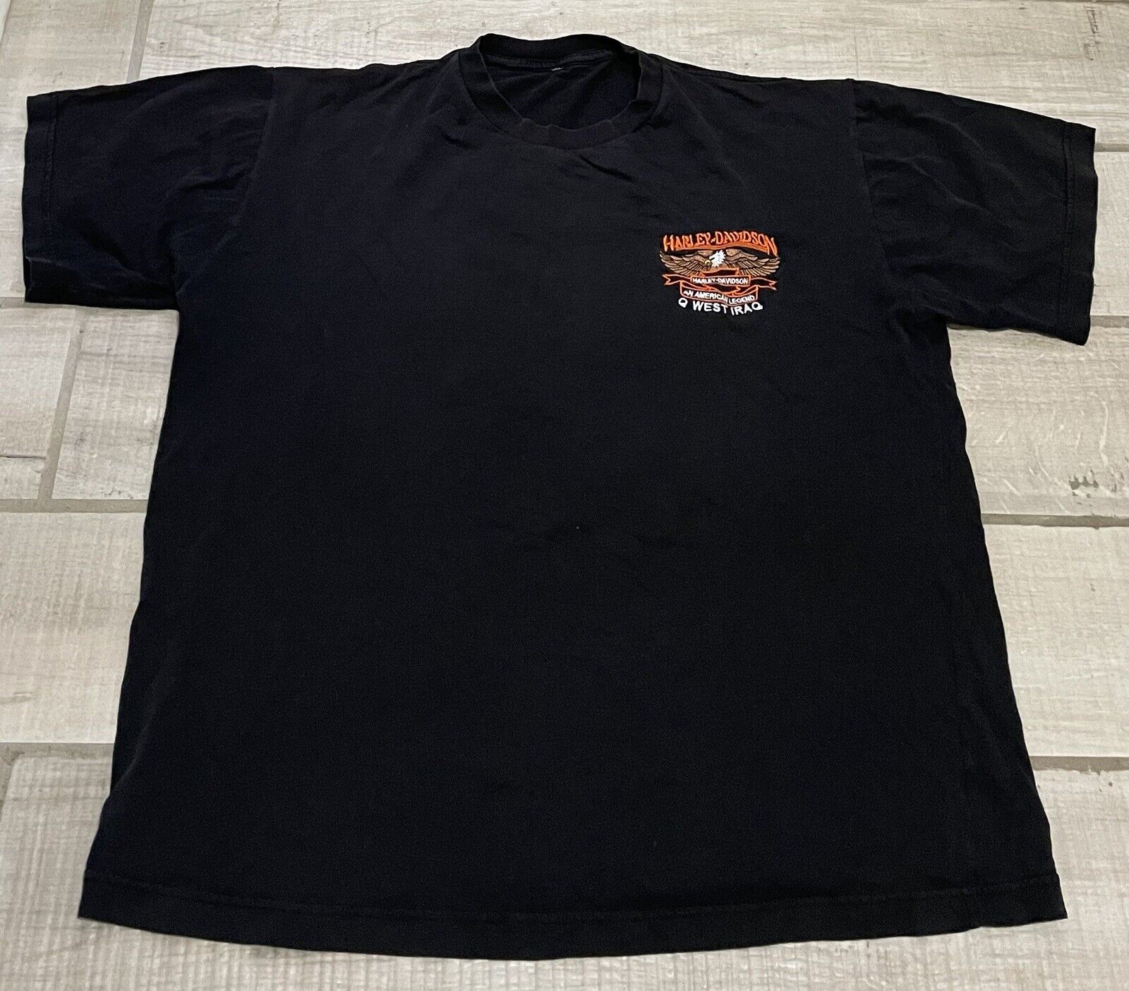 Harley-Davidson Baghdad Iraq Embroidered Adult T-Shirt L/XL