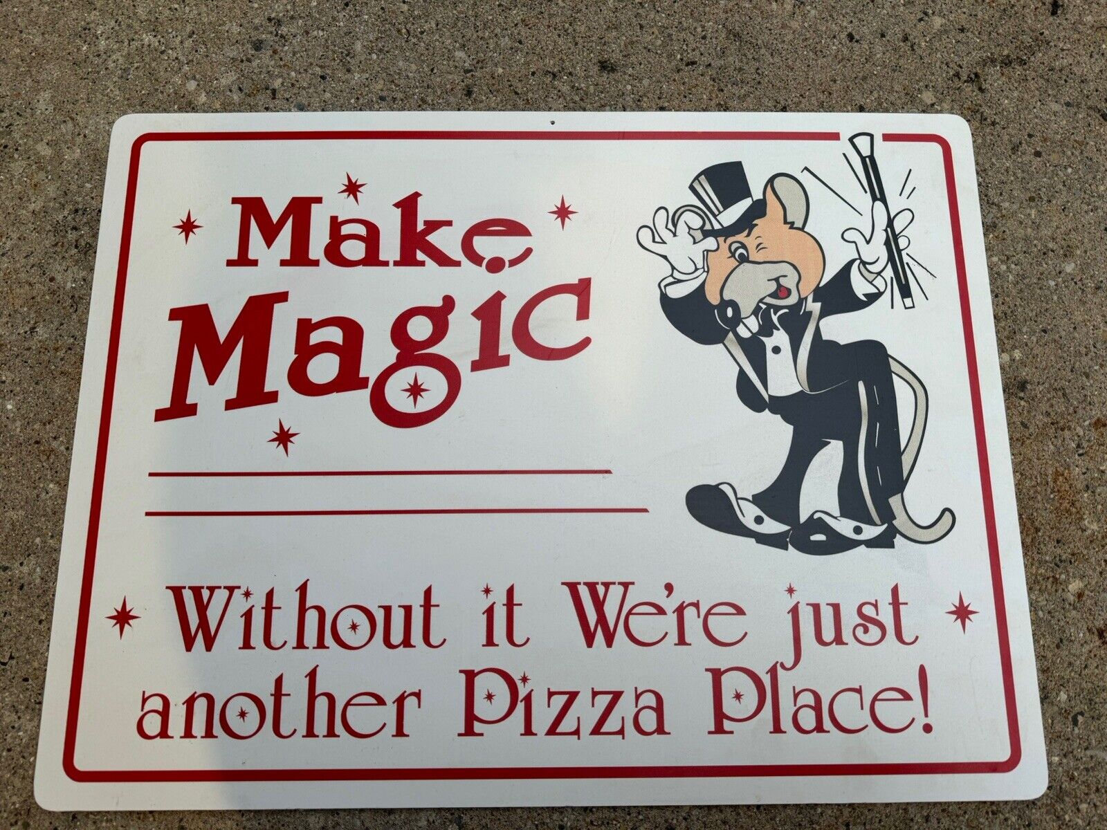 Chuck E Cheese/Showbiz Pizza Sign *RARE* 