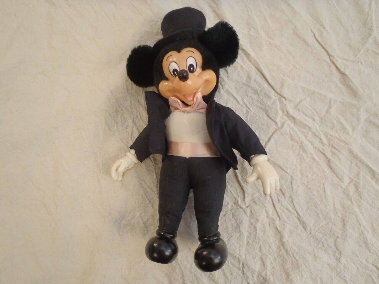 Vintage Tuxedo Mickey Mouse Plush With Plastic Face Feet And Hands Applause 80’s