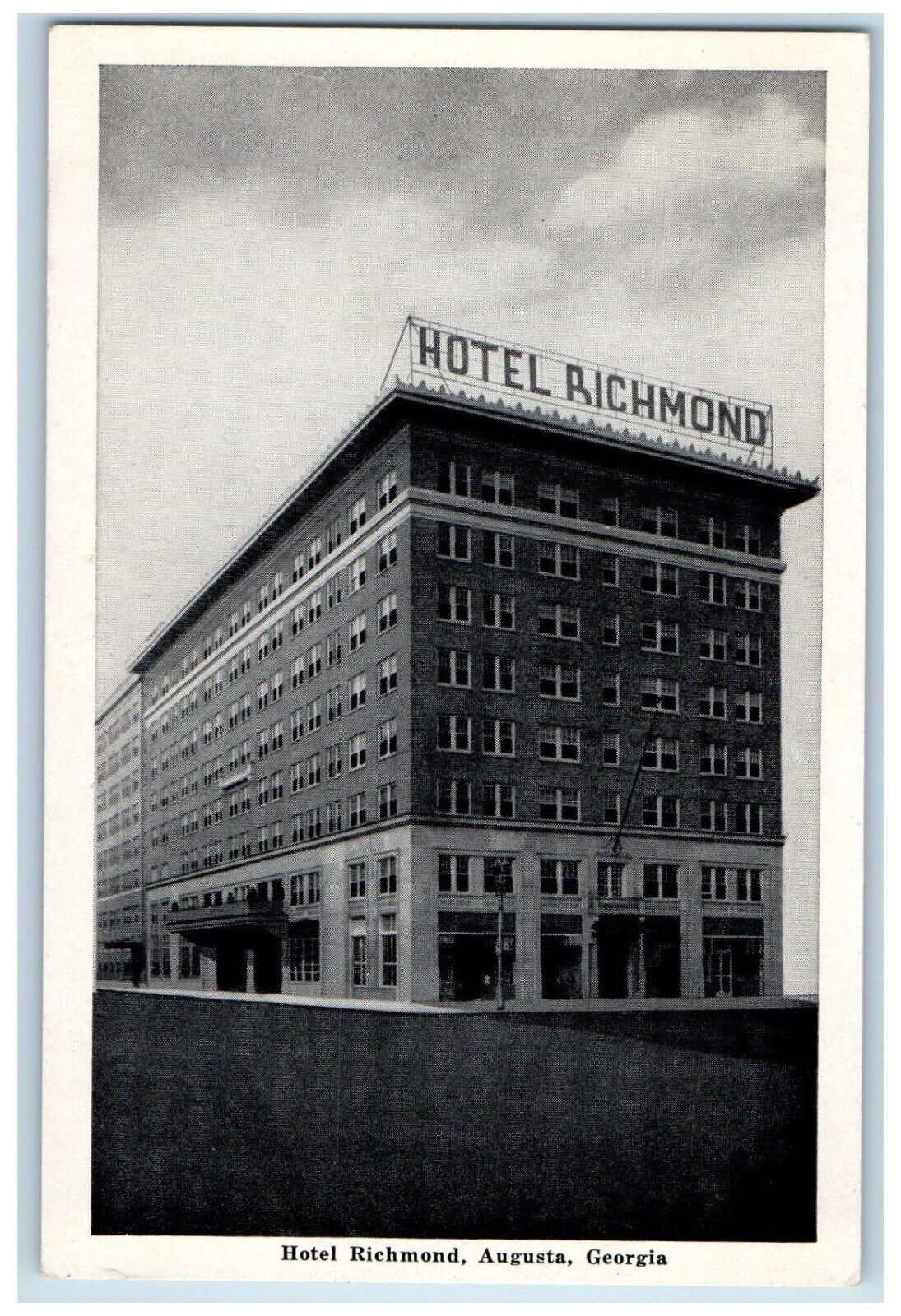 1945 Entrance to Hotel Richmond Augusta Georgia GA Posted Vintage Postcard
