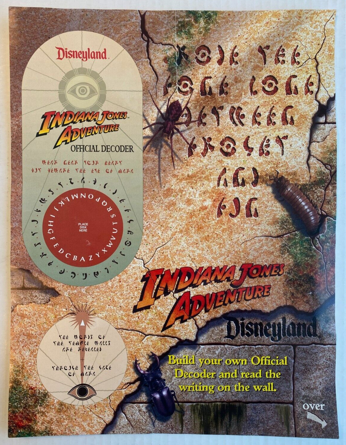 1995 HUGE Disneyland Indiana Jones Ride Decoder, 10