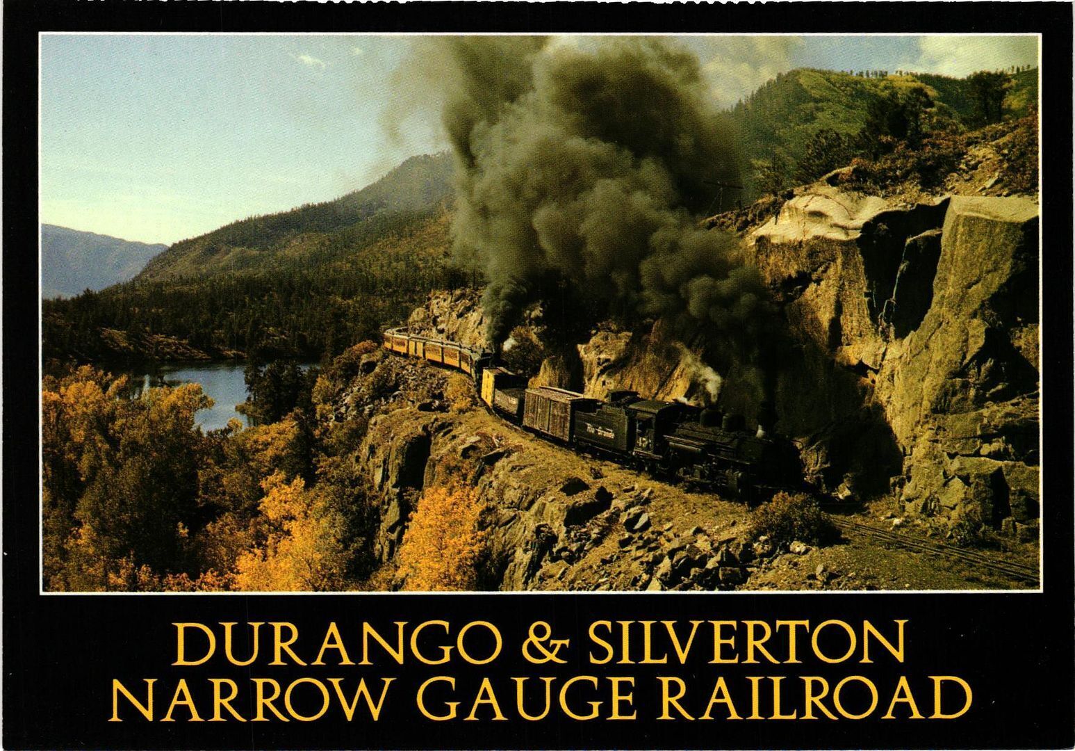 Vintage Postcard 4x6- DURANGO AND SILVERTON NARROW GAUGE RAILROAD, COLORADO ROCK