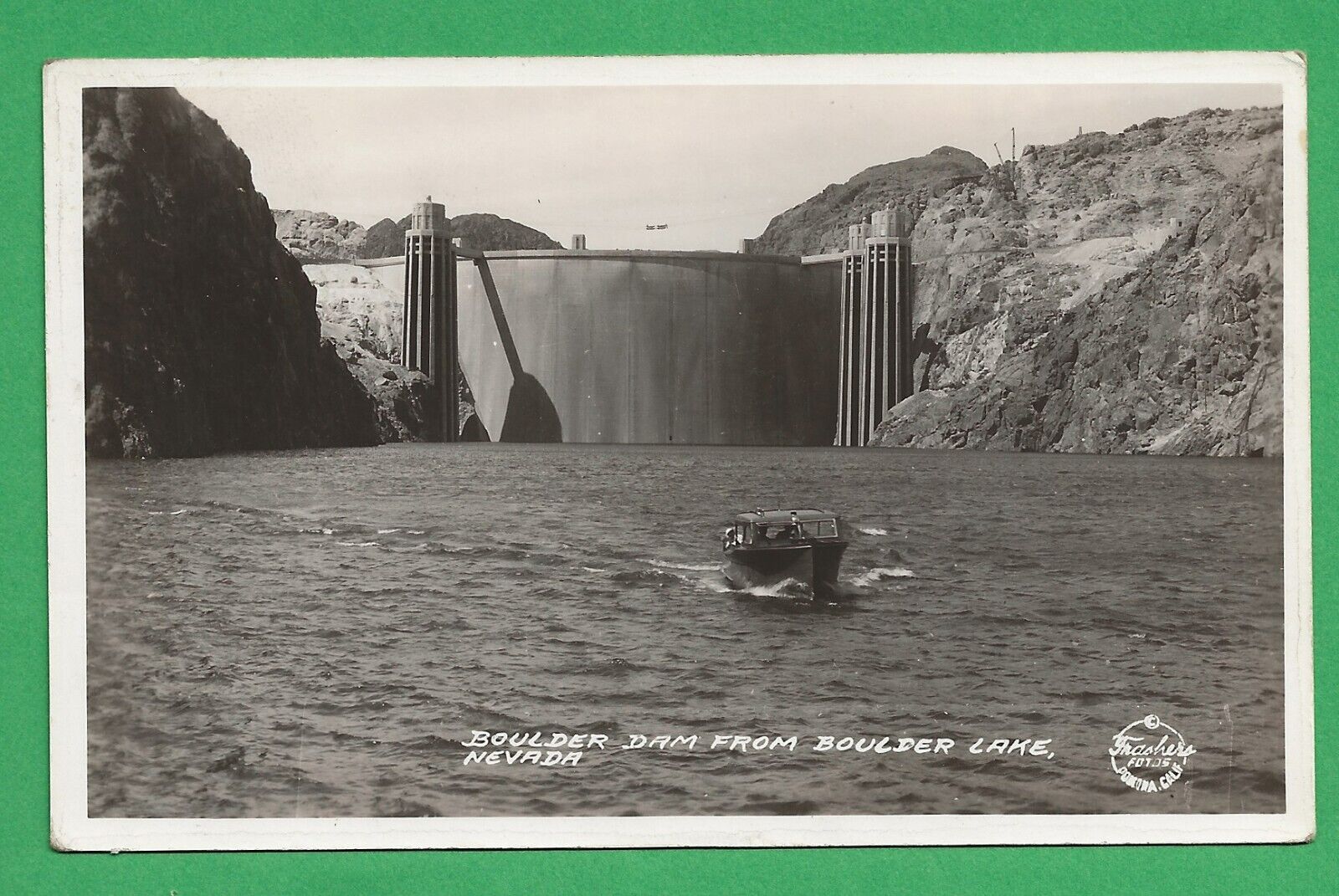 RPPC  Boulder Dam From Boulder Lake Nevada with 