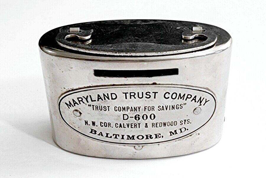 Antique Maryland Trust Company Baltimore Maryland All Steel Savings Bank