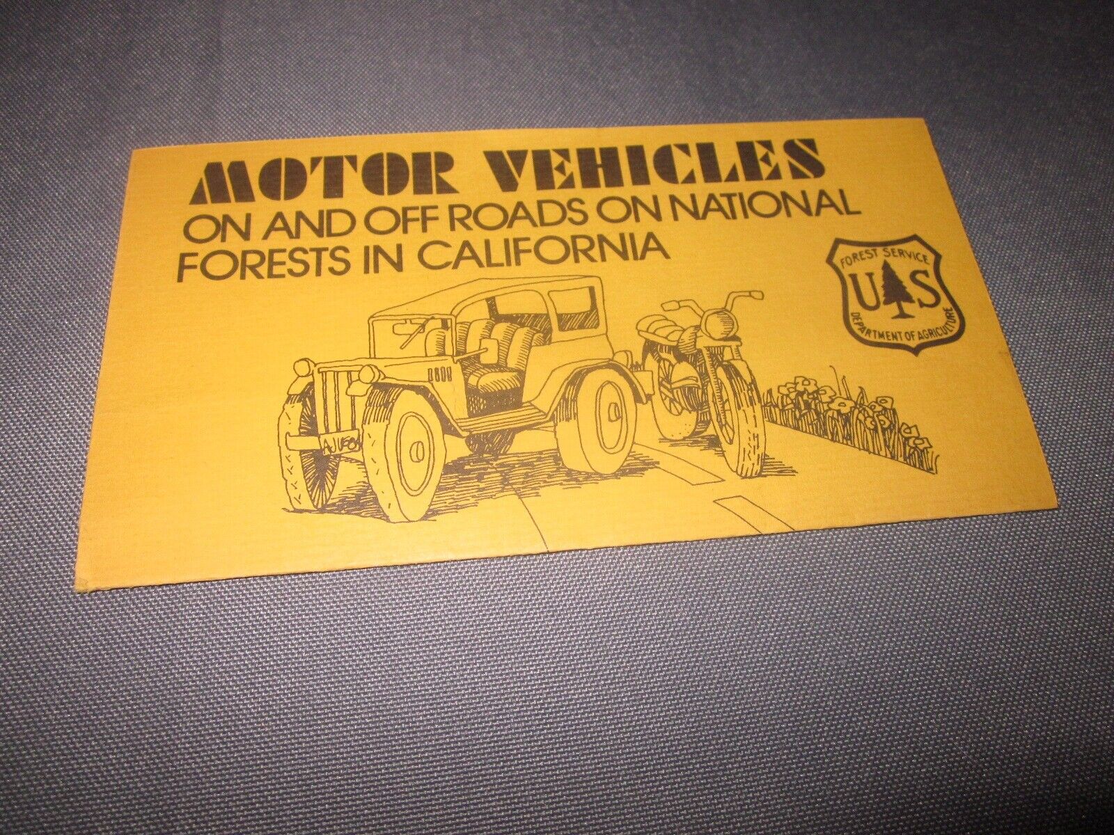 Vintage 70\'s MOTOR VEHICLES Regulations CALIFORNIA NATIONAL FORESTS Brochure