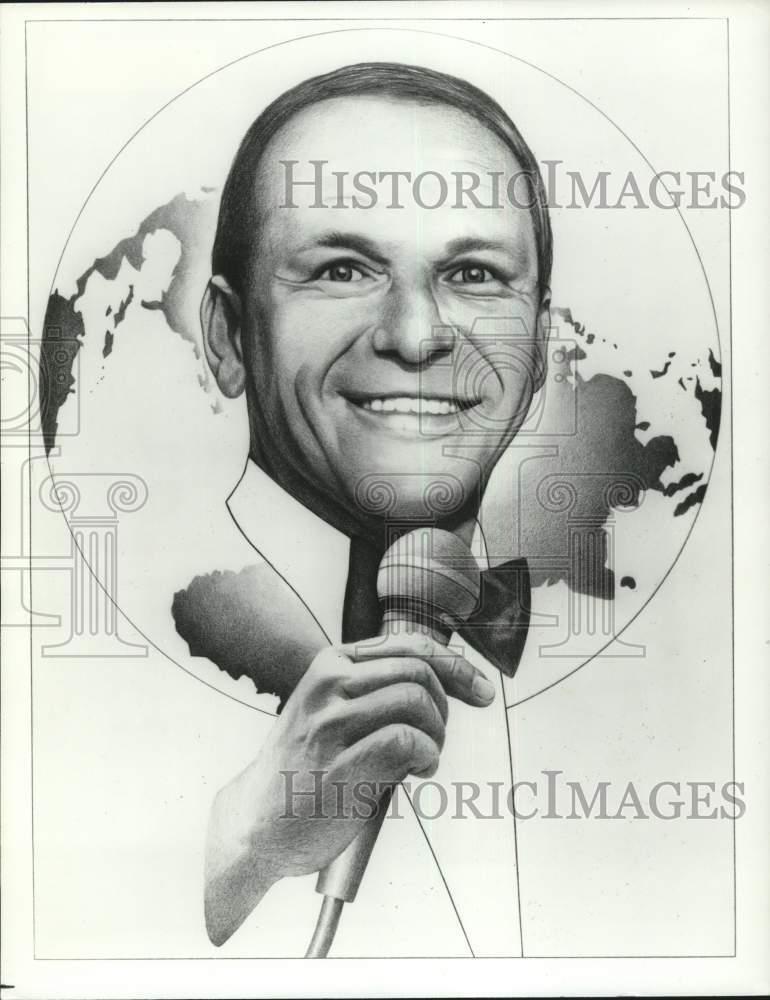 1981 Press Photo Illustration of singer Frank Sinatra. - tup27914