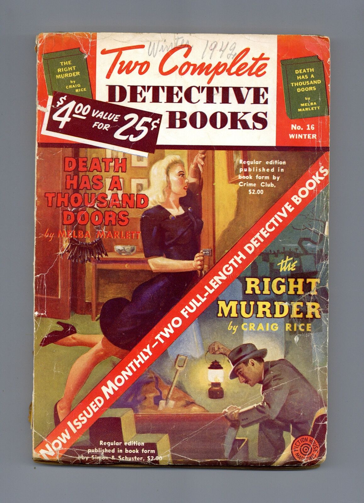 Two Complete Detective Books Pulp Dec 1942 #16 GD