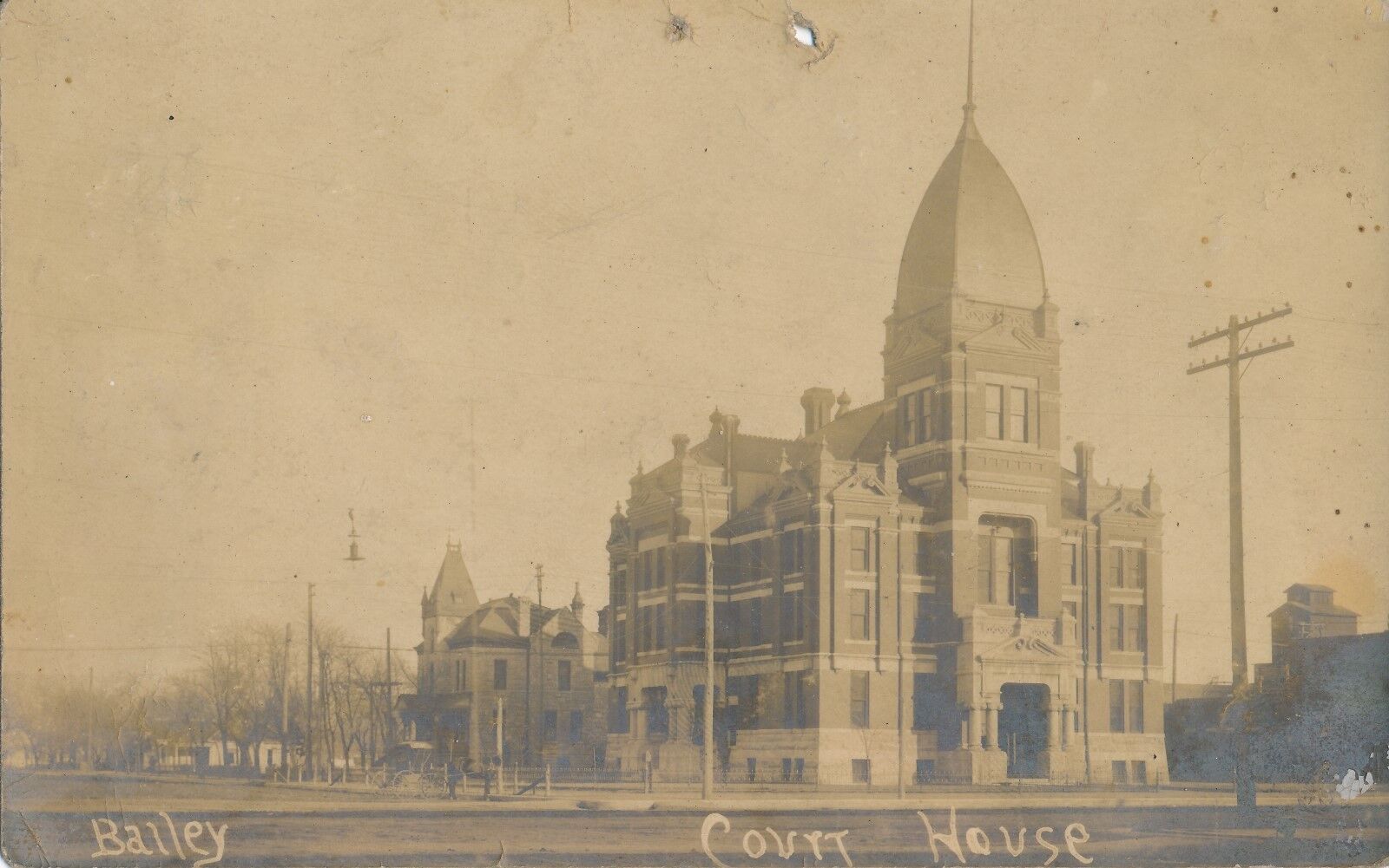 1900\'s RPPC of Courthouse in Hutchinson Kansas by Bailey
