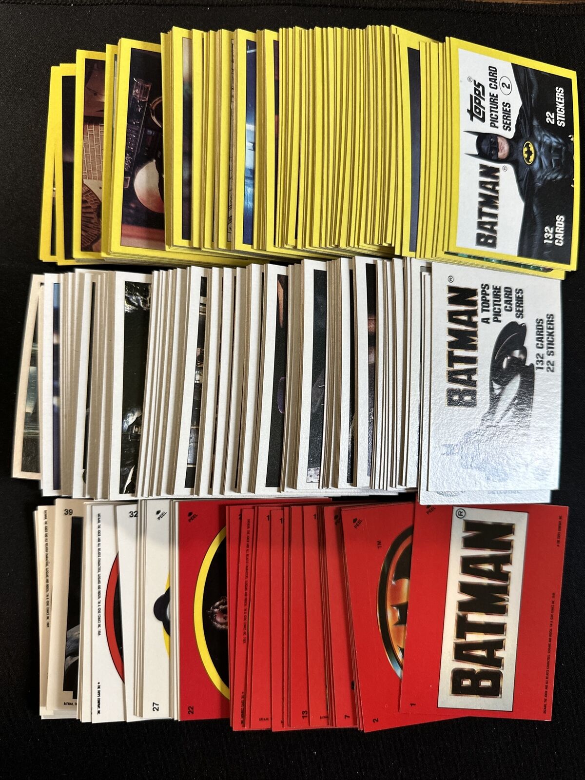 1989 Batman COMPLETE Set Lot Series 1 & 2 #1-132 + Stickers 1-44 308 Total Cards
