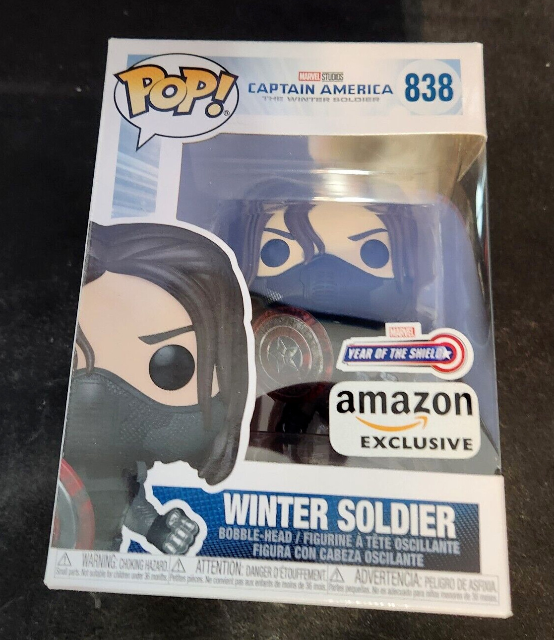 FUNKO POP MARVEL #838 WINTER SOLDIER YEAR OF THE SHIELD AMAZON EXCLUSIVE