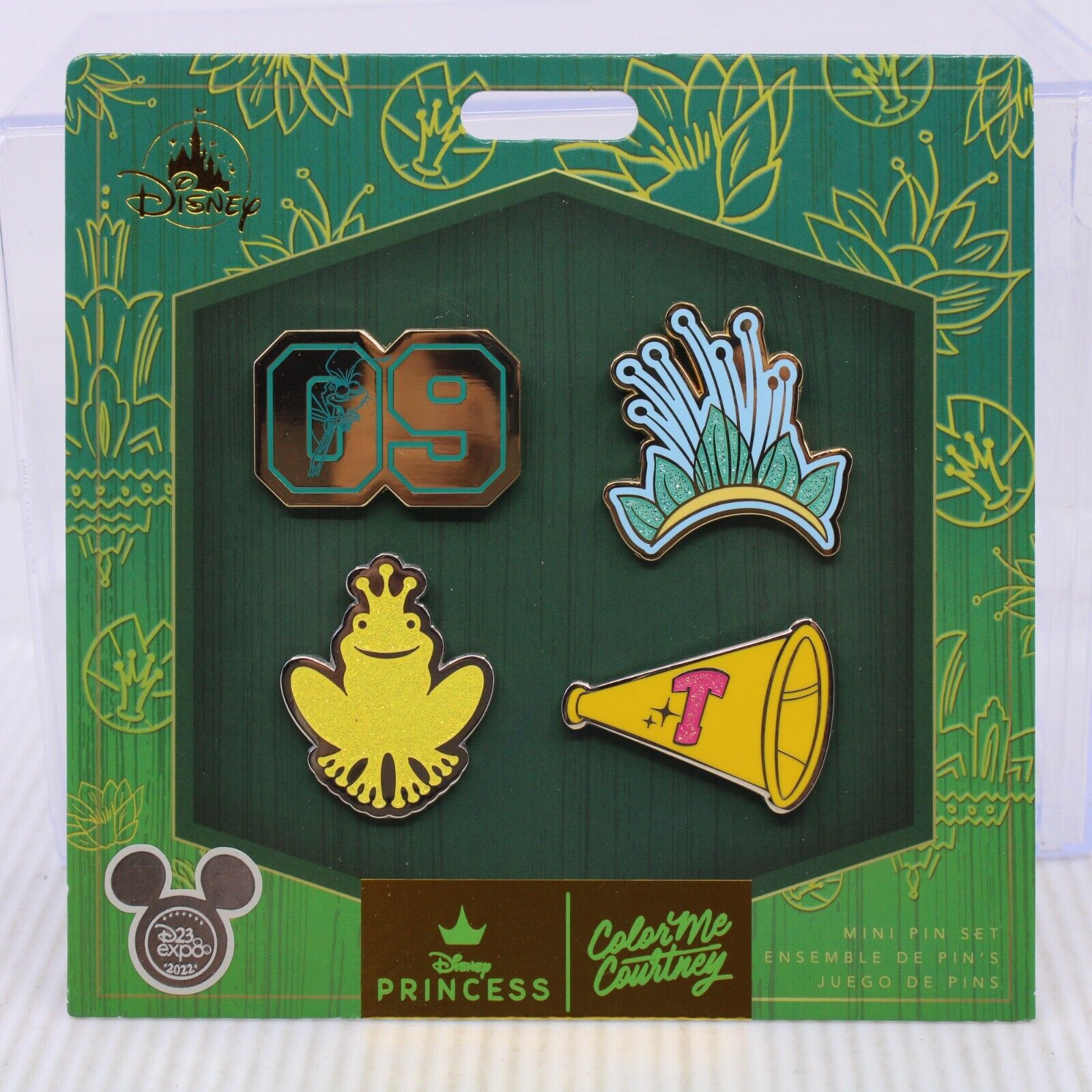 A5 Disney D23 Expo 4 Pin Set Color Me Courtney Tiana Princess and the Frog