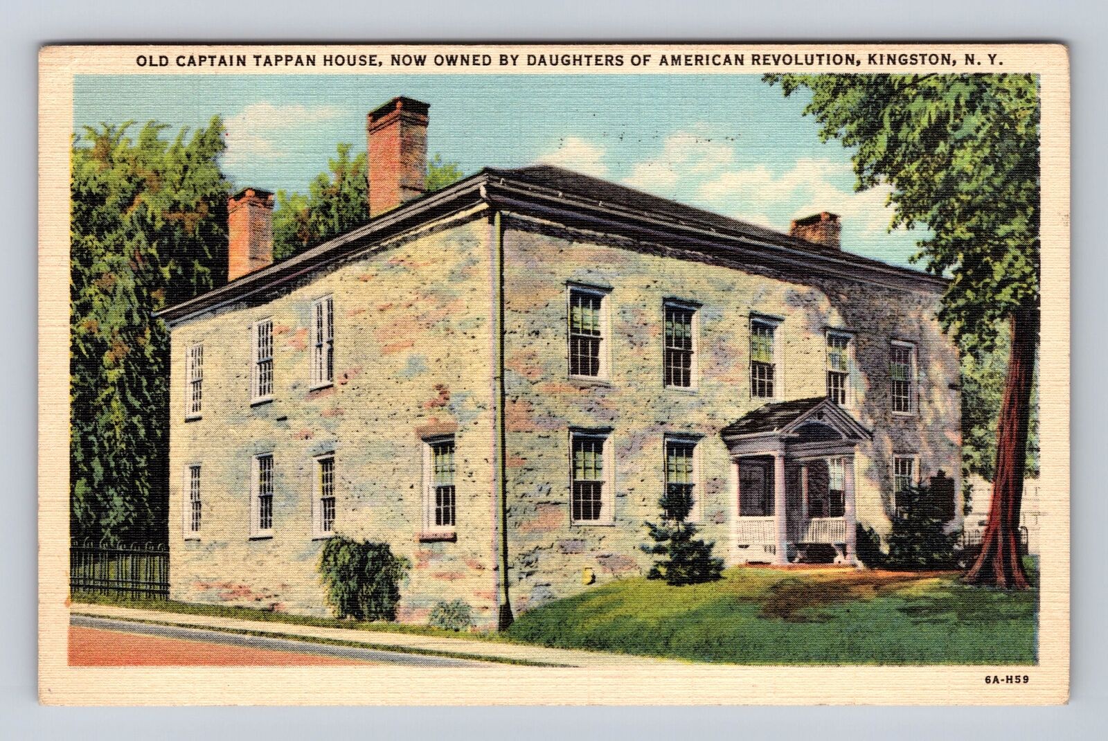 Kingston NY-New York, Old Captain Tappan House, Vintage c1957 Souvenir Postcard