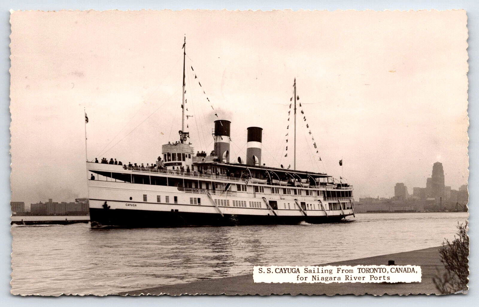 Toronto, Canada, SS Cayuga American Freighter Boat, Antique Vintage Postcard