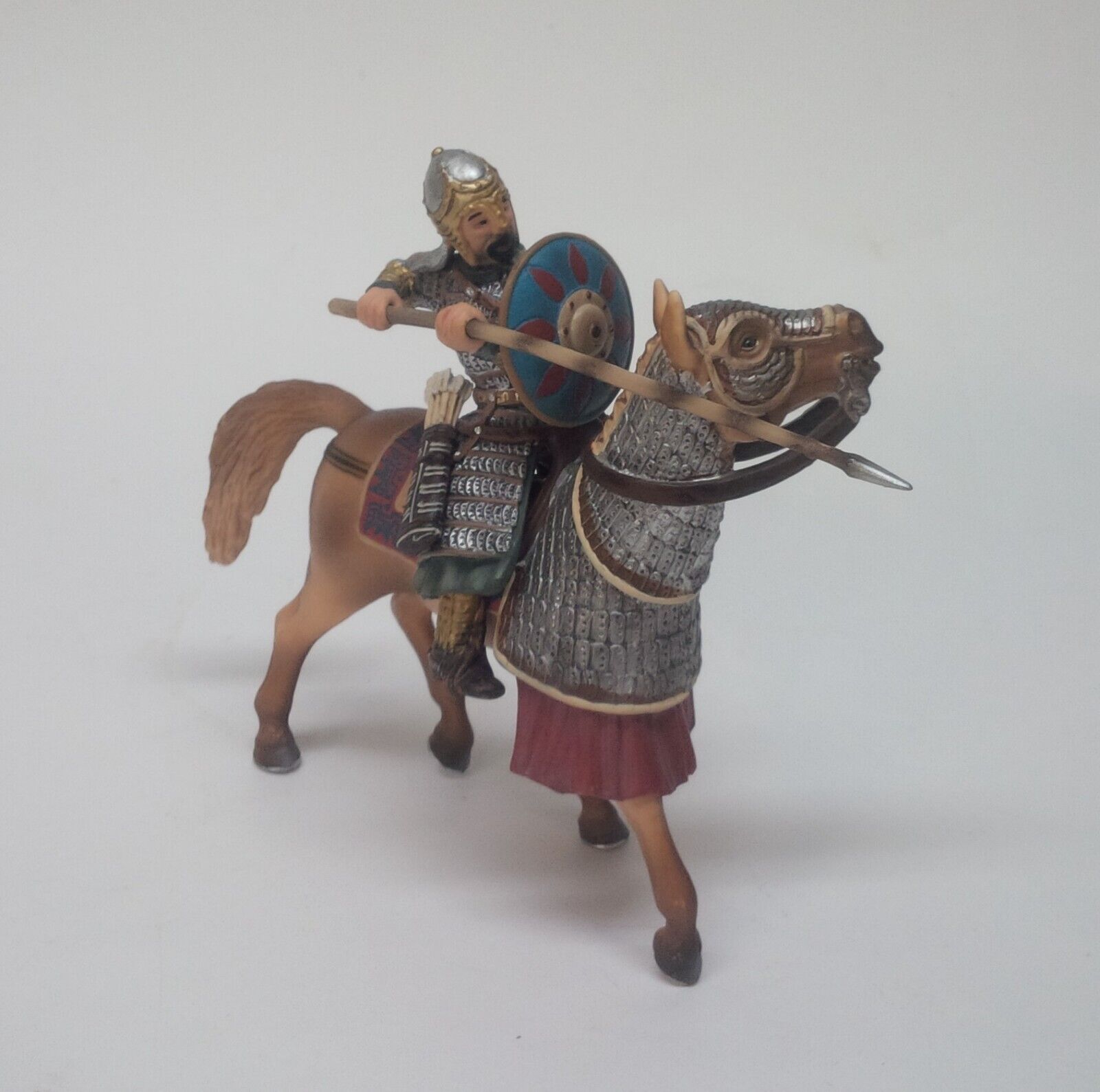 2004 Schleich Warrior with Bamboo Spear on Horse 70040 Retired